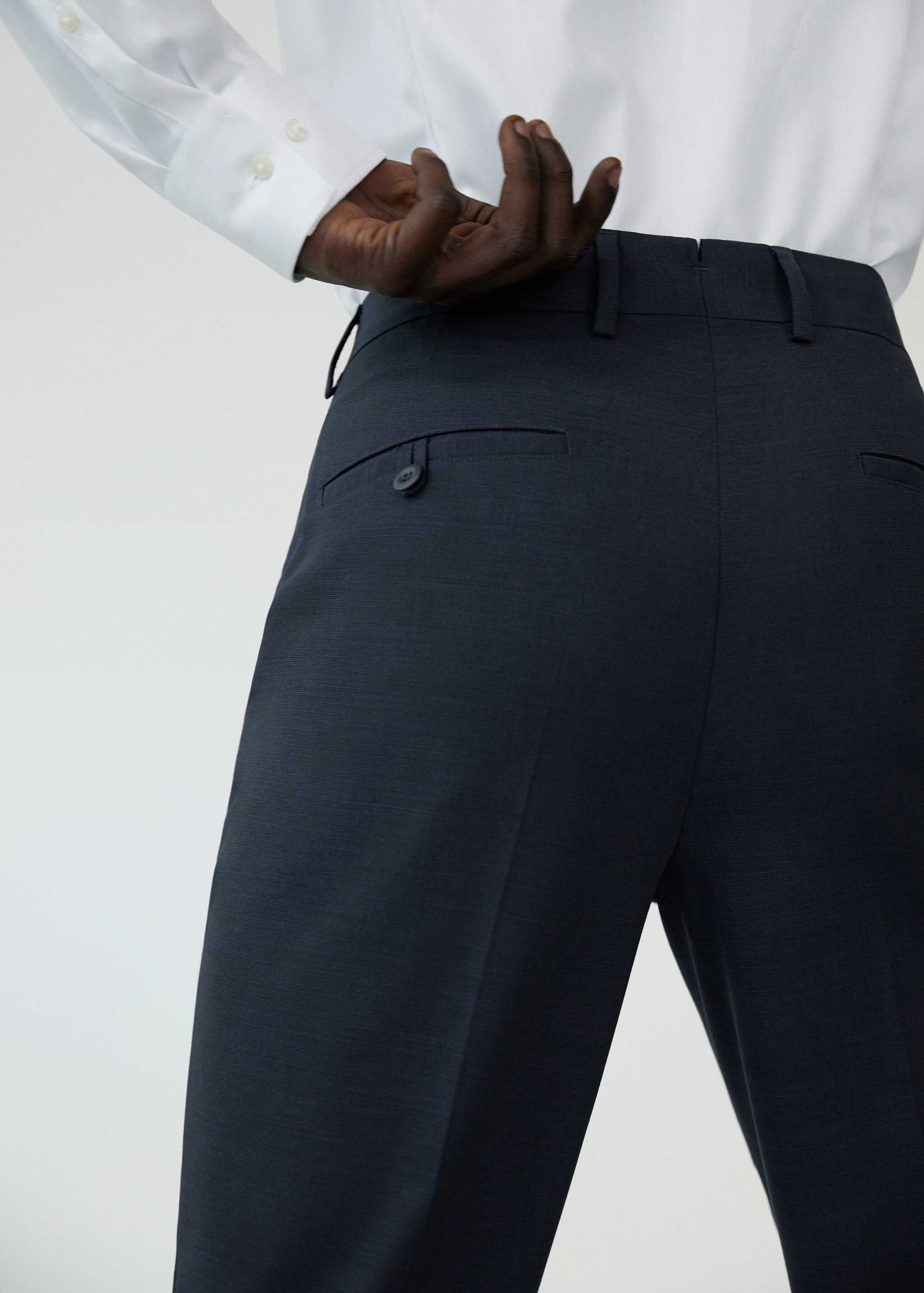 Pantalón traje slim fit lana - Detalle del artículo 2