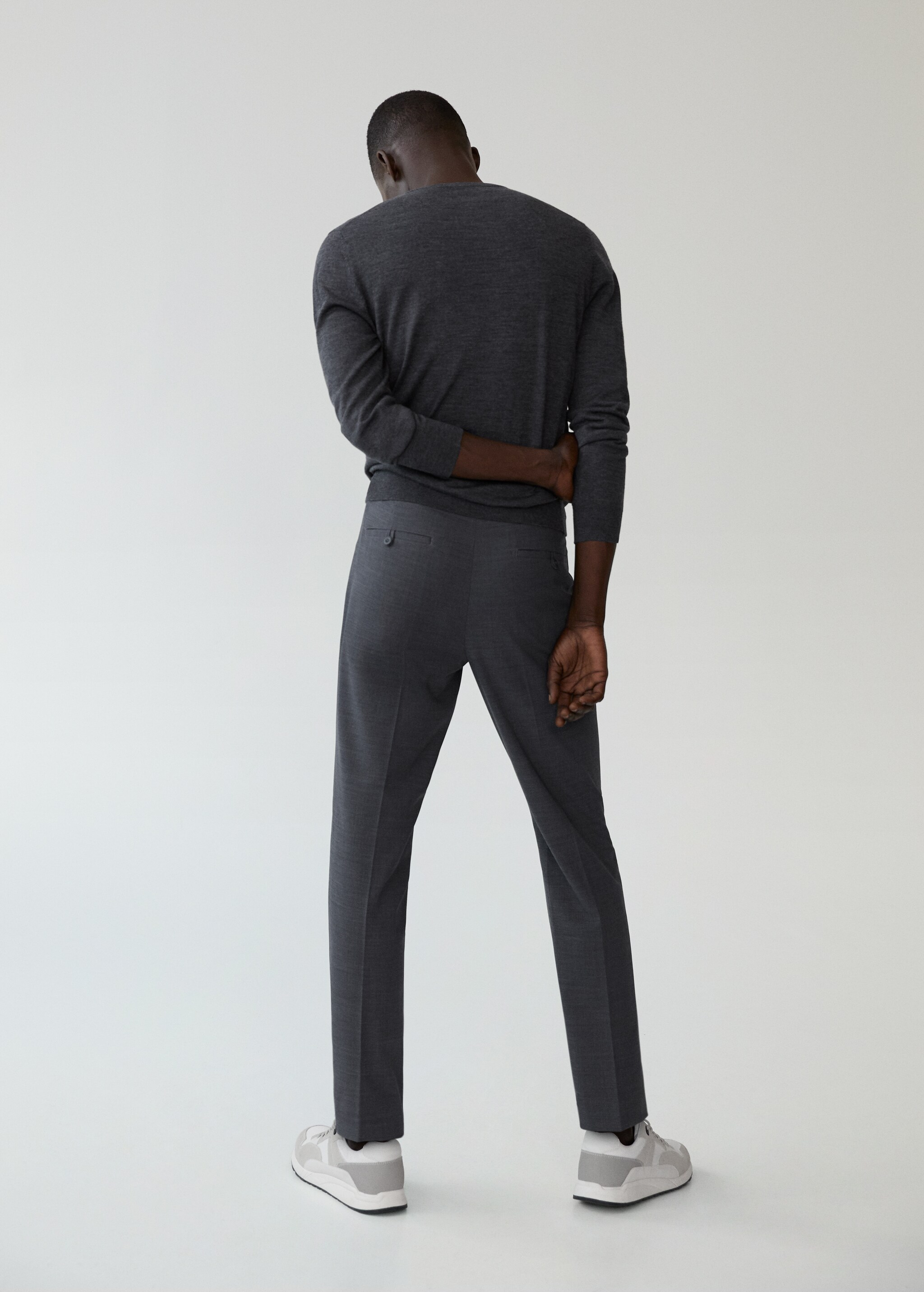 Pantalón traje slim fit lana - Reverso del artículo