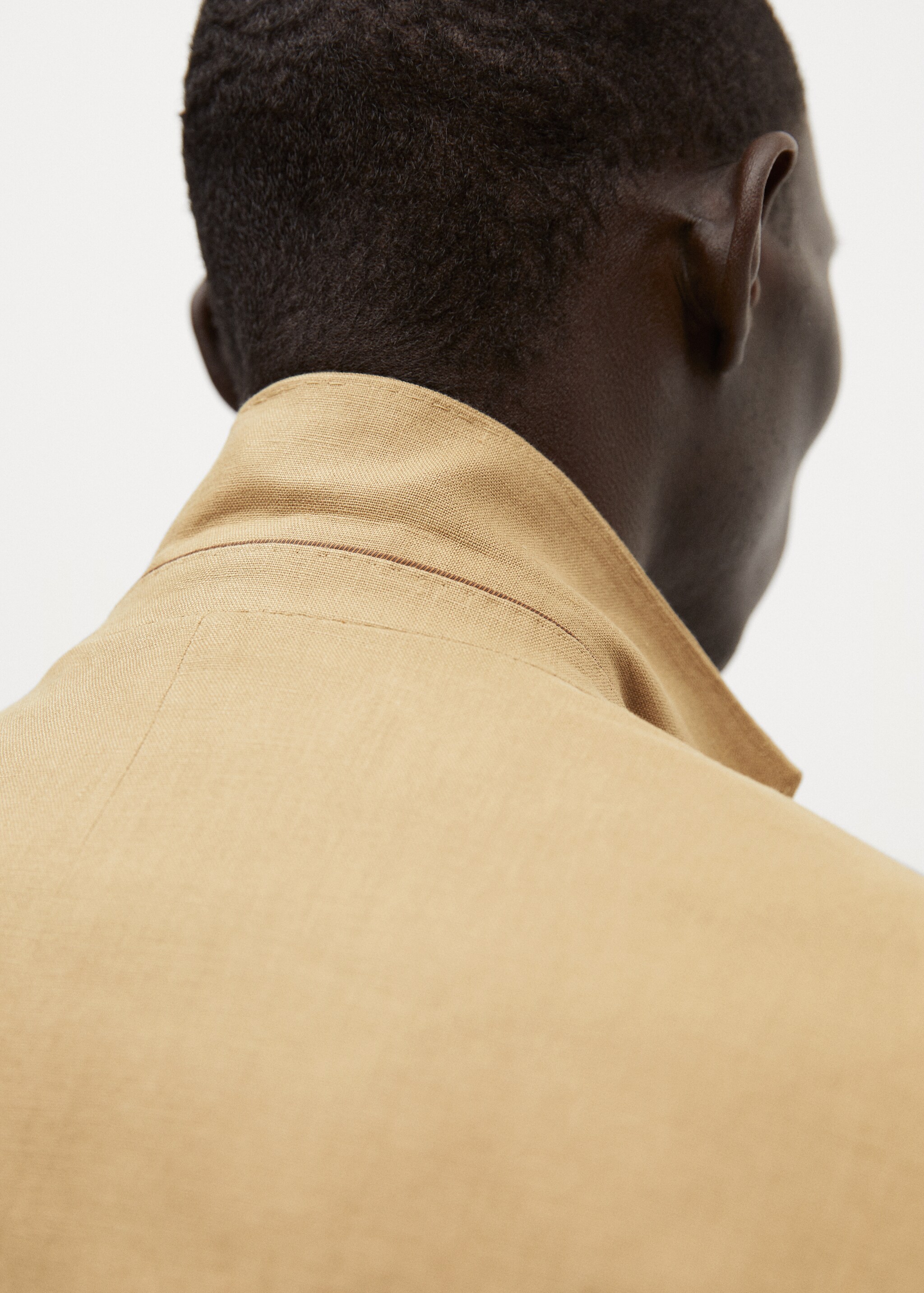 100% linen slim fit blazer - Details of the article 3