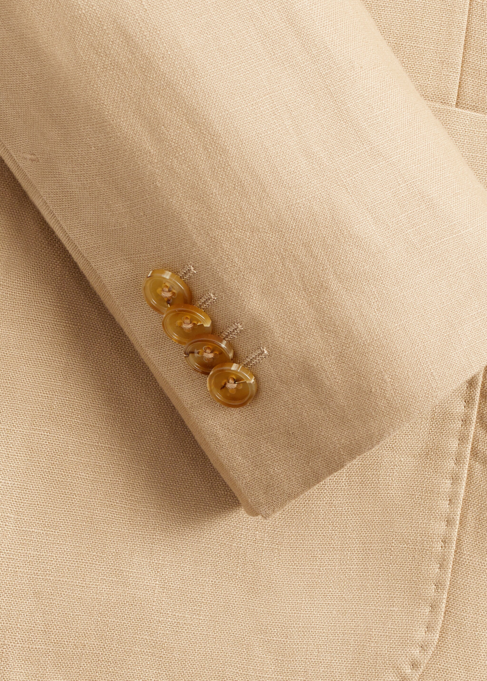 100% linen slim fit blazer - Details of the article 8