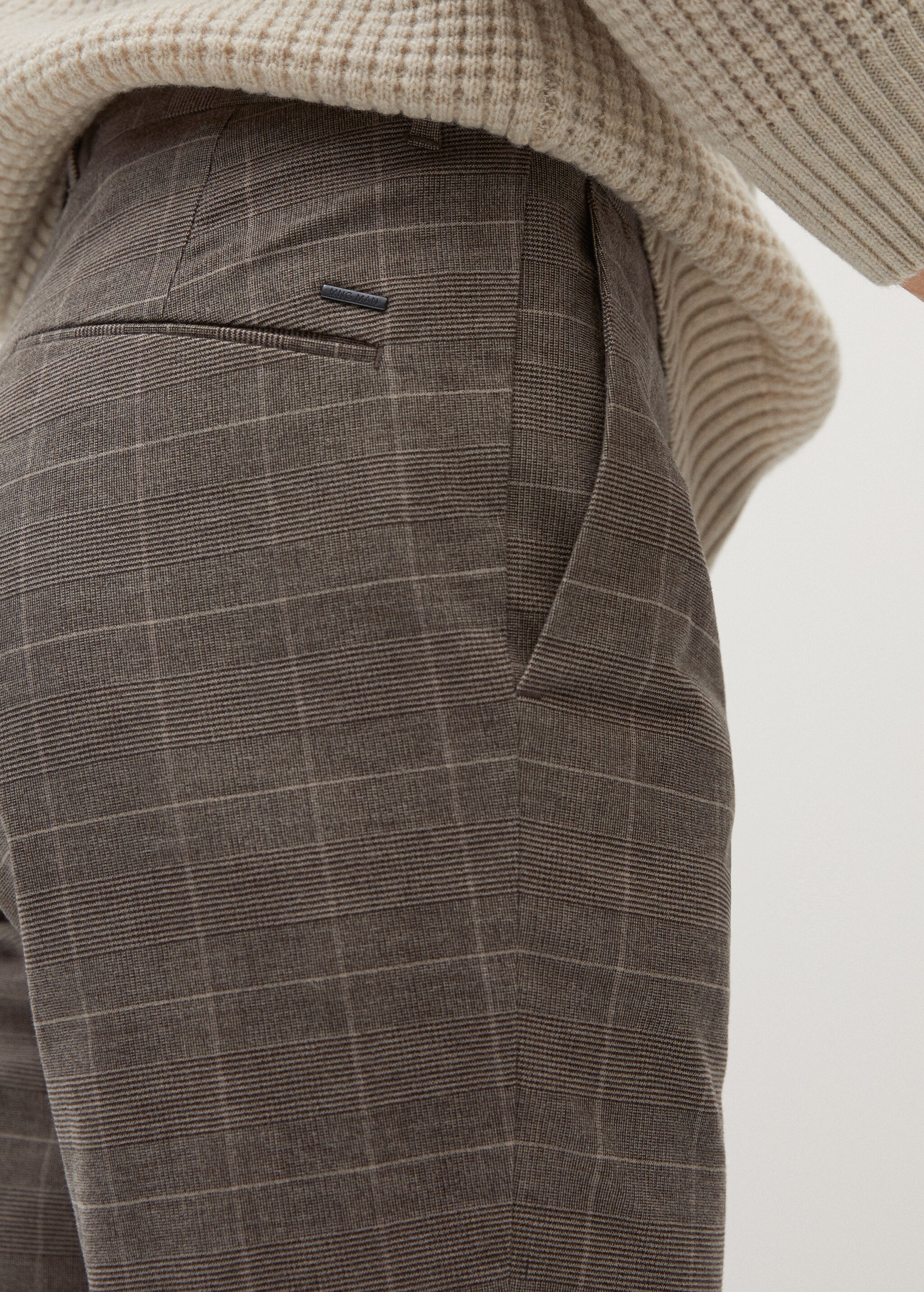 Pantalón slim fit algodón cuadros - Detalle del artículo 2