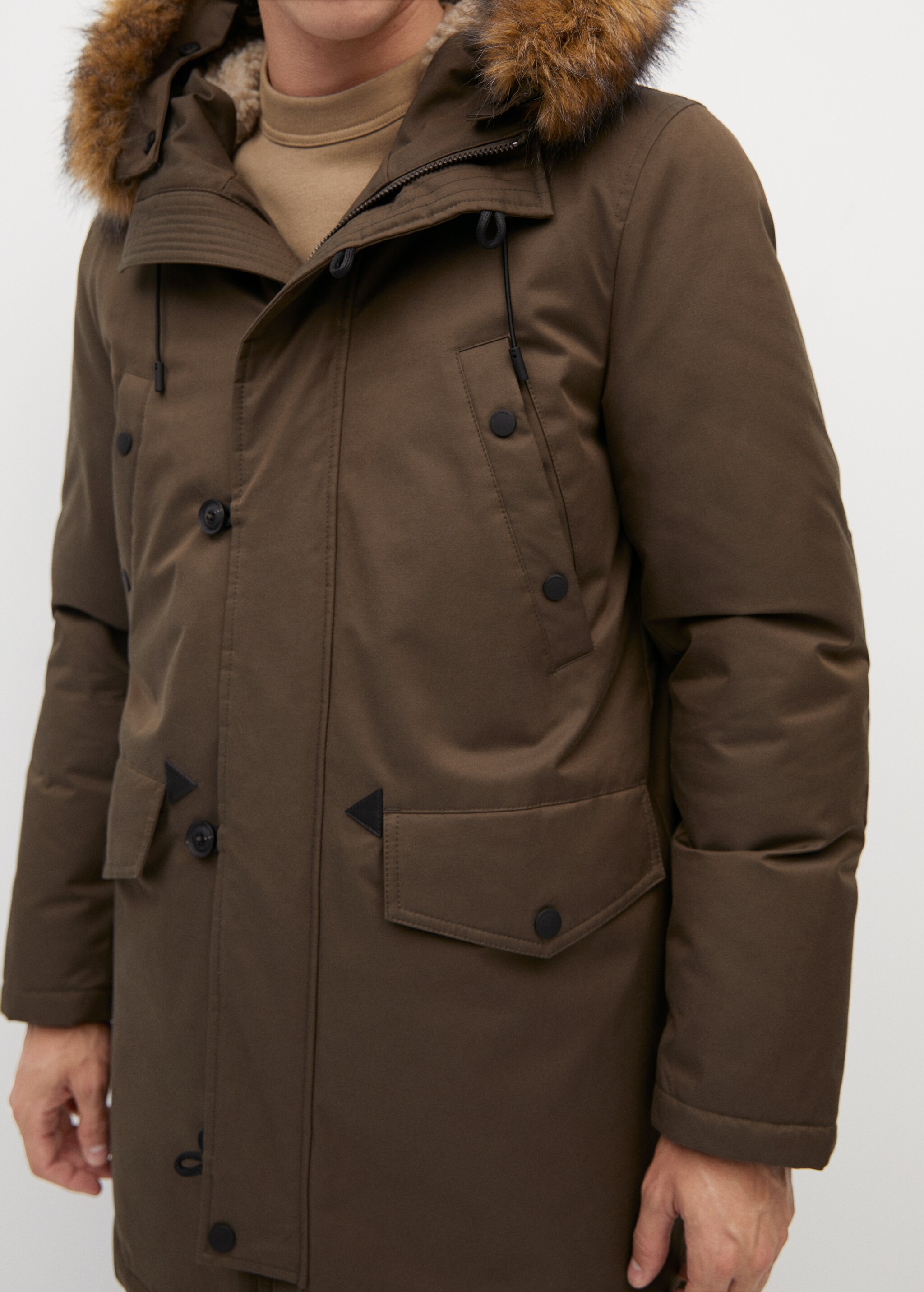 Parka impermeable capucha borreguito - Detalle del artículo 1