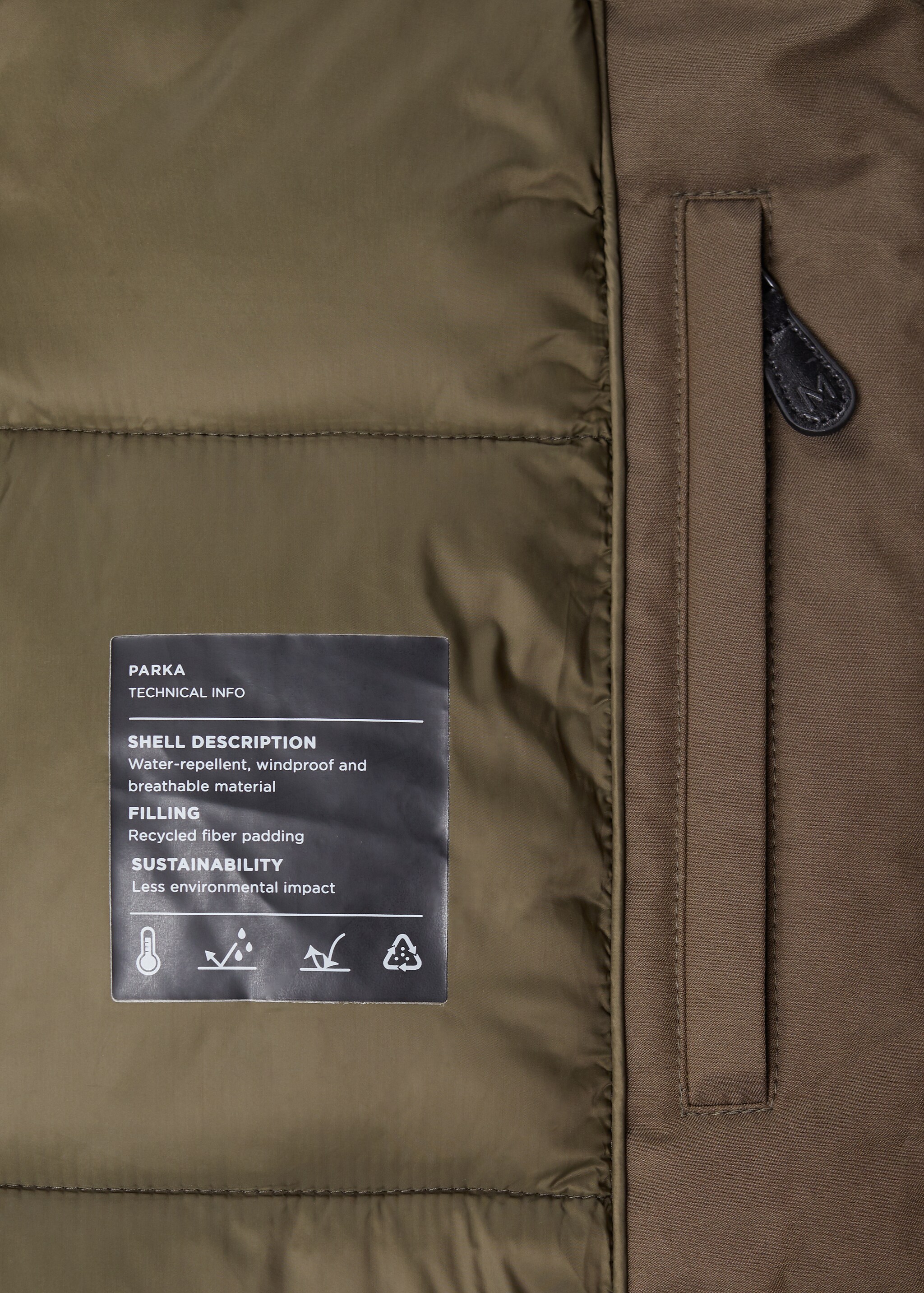 Parka impermeable capucha borreguito - Detalle del artículo 7