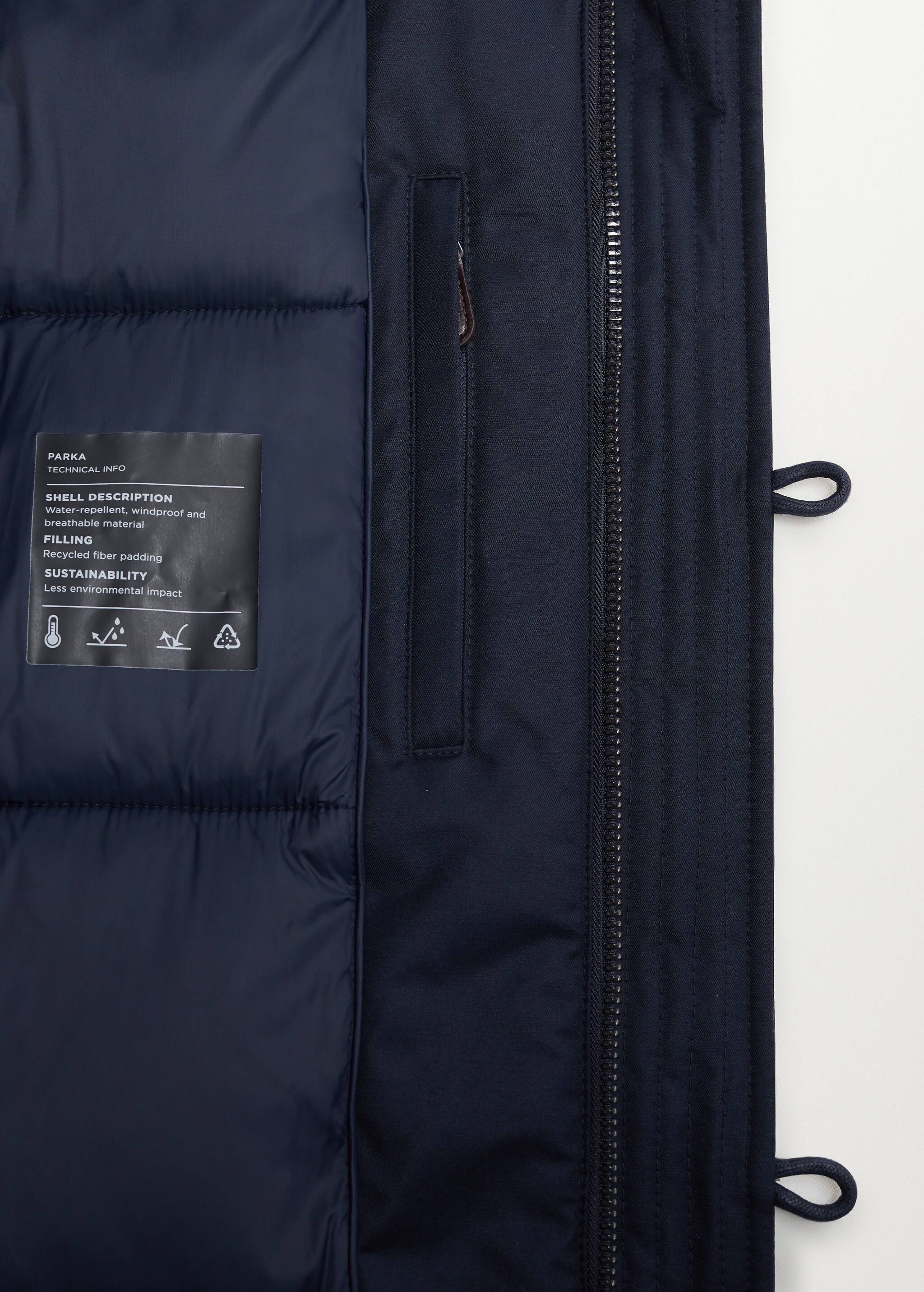 Parka impermeable capucha borreguito - Detalle del artículo 7