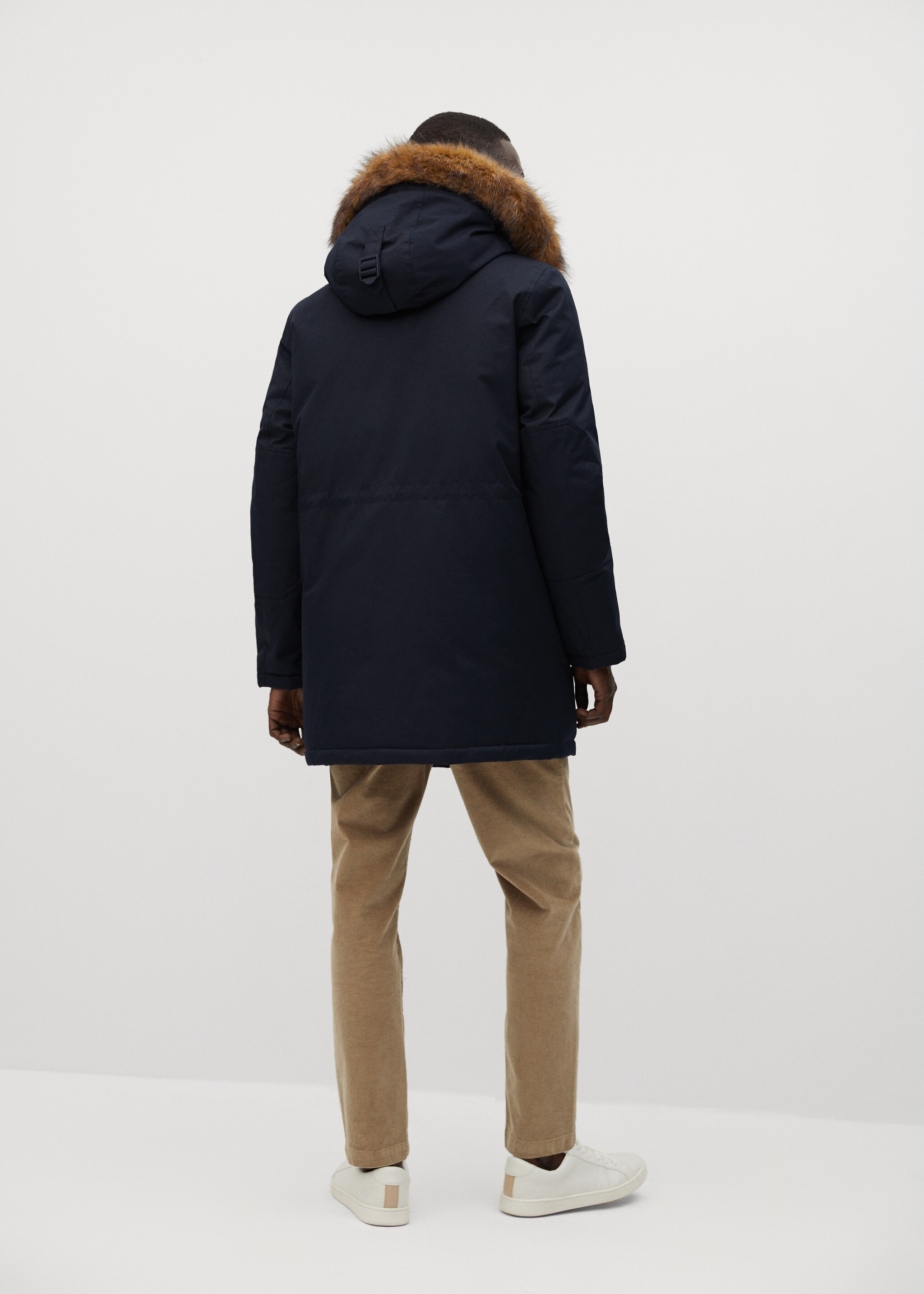 Parka impermeable capucha borreguito - Reverso del artículo
