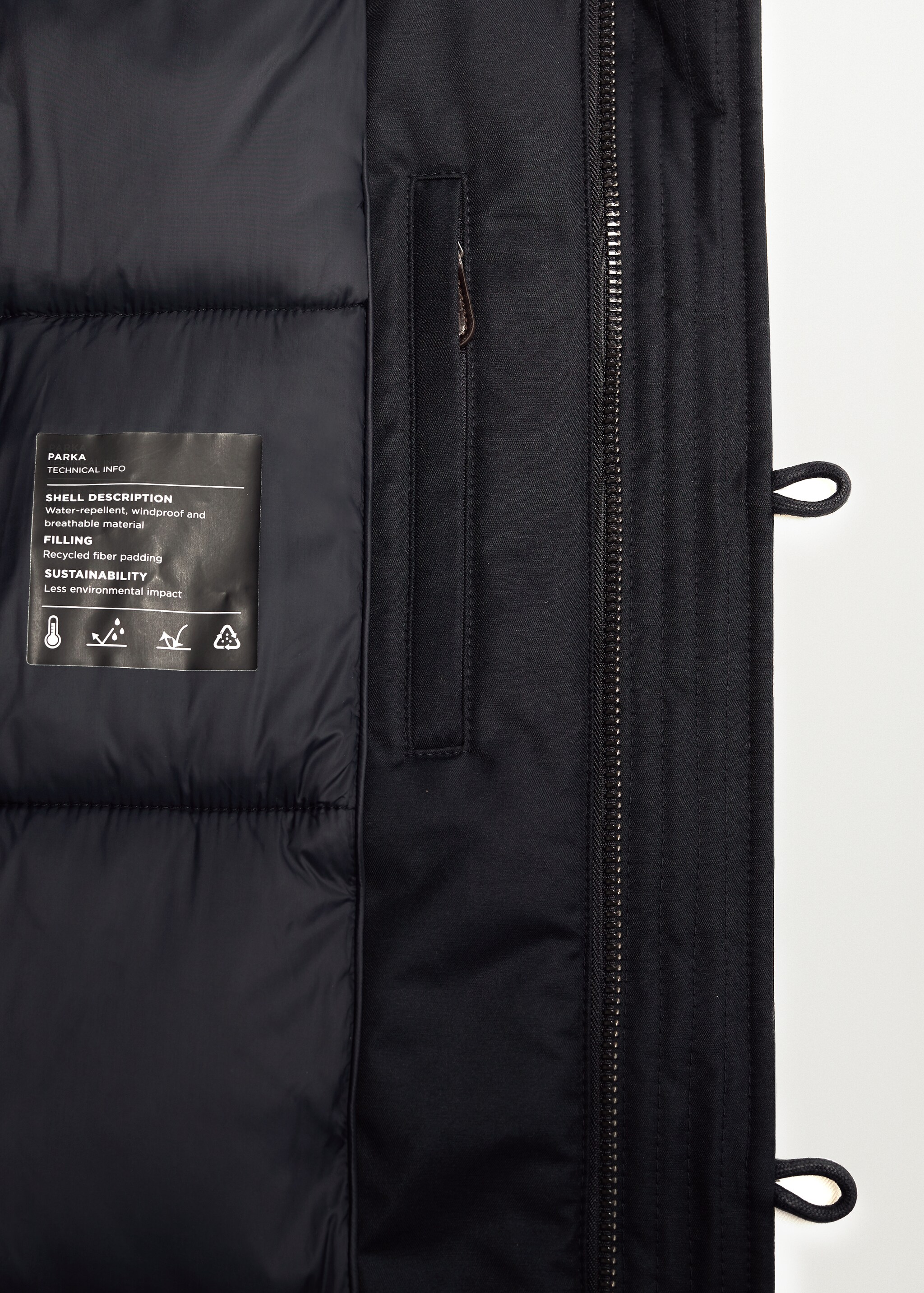 Parka impermeable capucha borreguito - Detalle del artículo 7