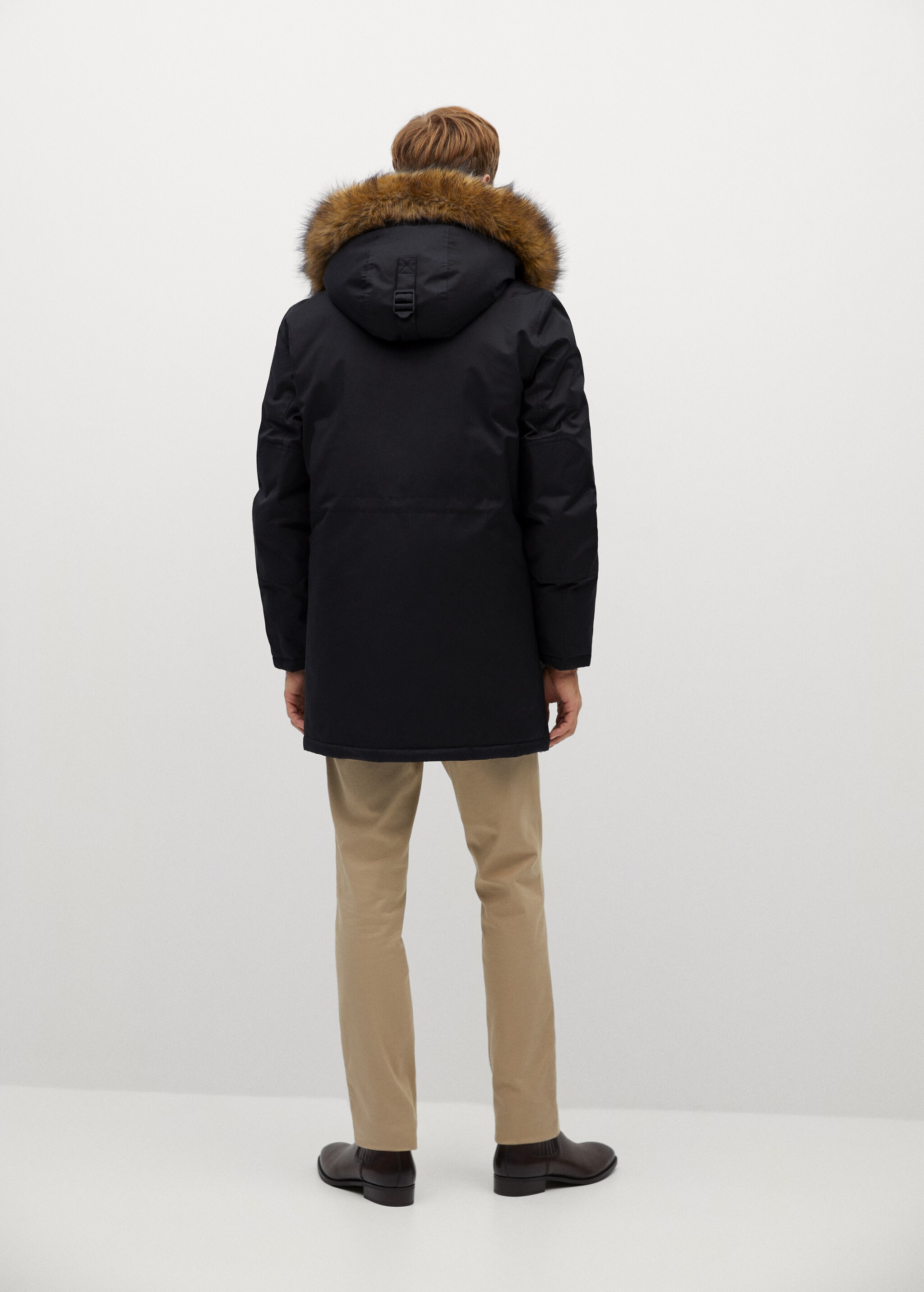 Parka impermeable capucha borreguito - Reverso del artículo