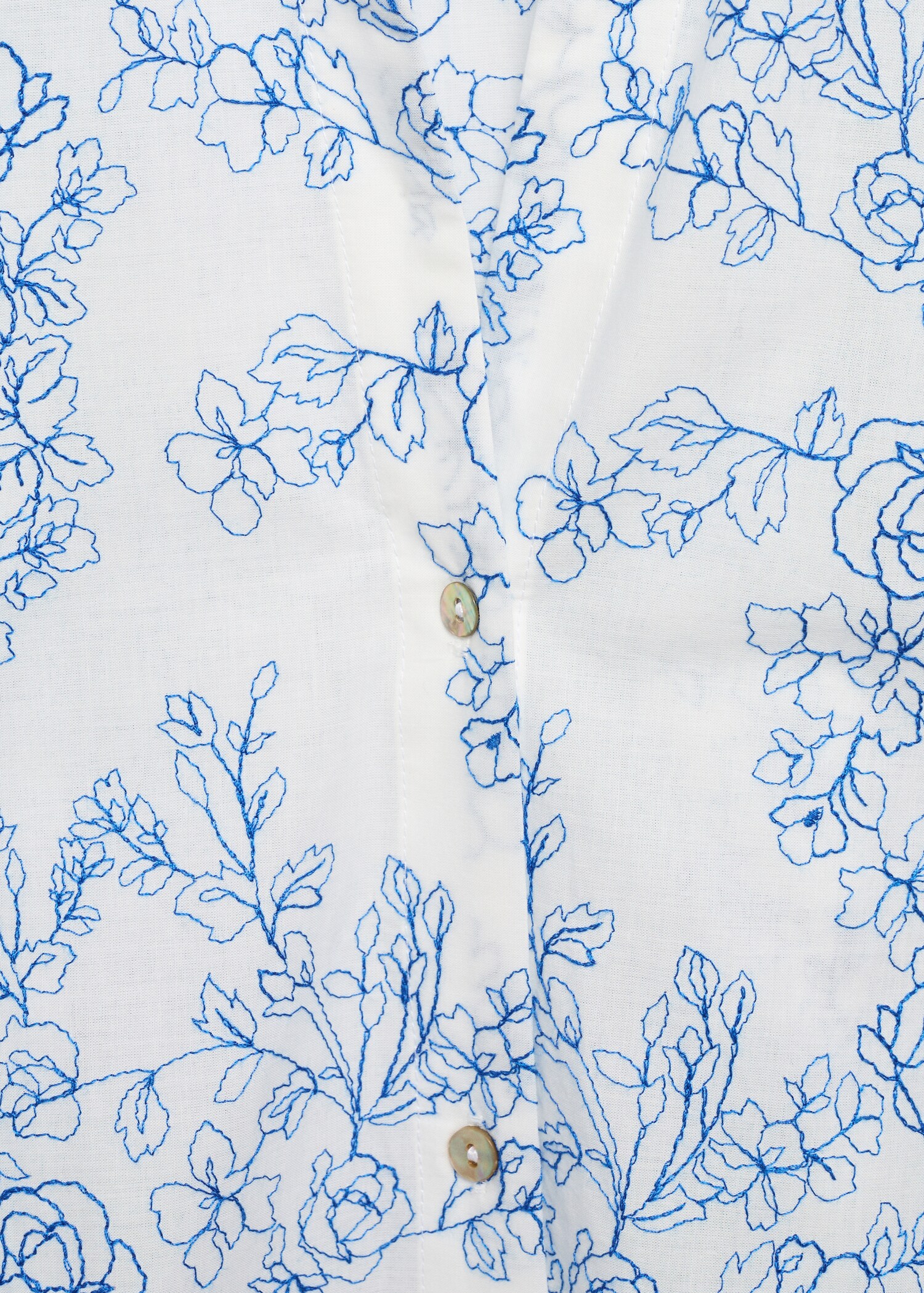 Shirt with floral embroidery - Details of the article 8