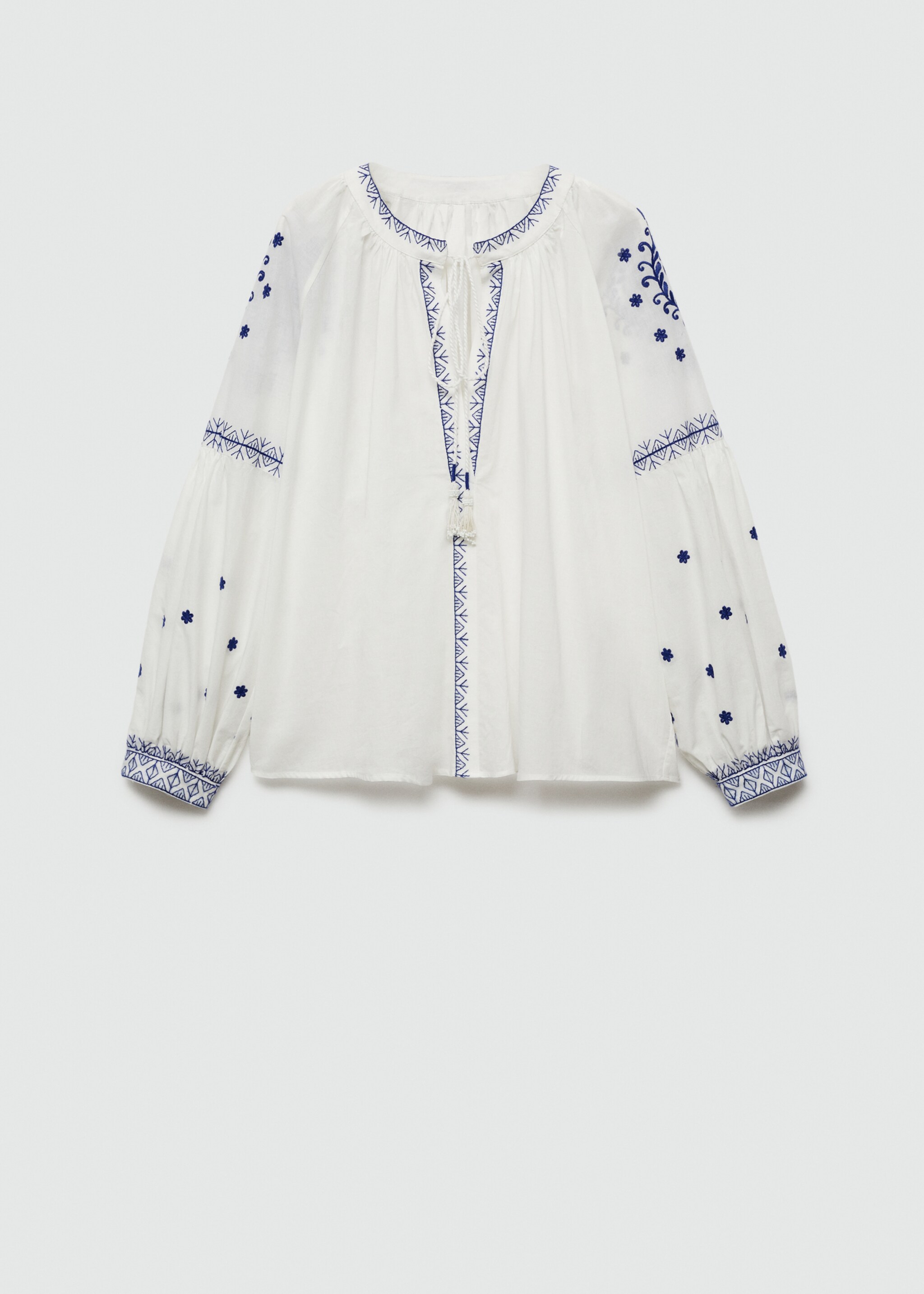 Broderad detalj skjorta - Artikel utan modell, Benvit. Ref: 87108651-00.