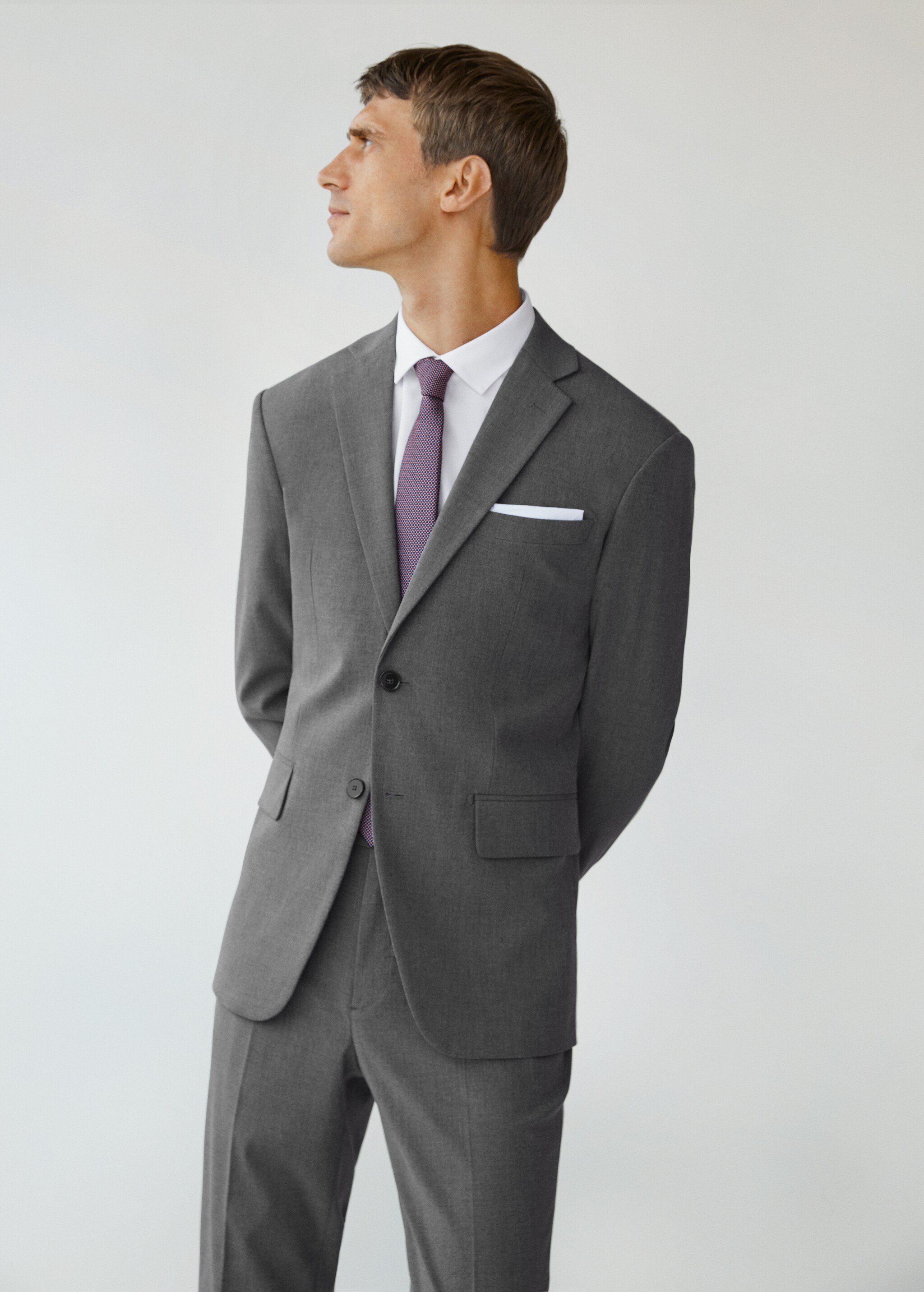 Mikrostrukturált slim fit öltönyzakó - Felezősík