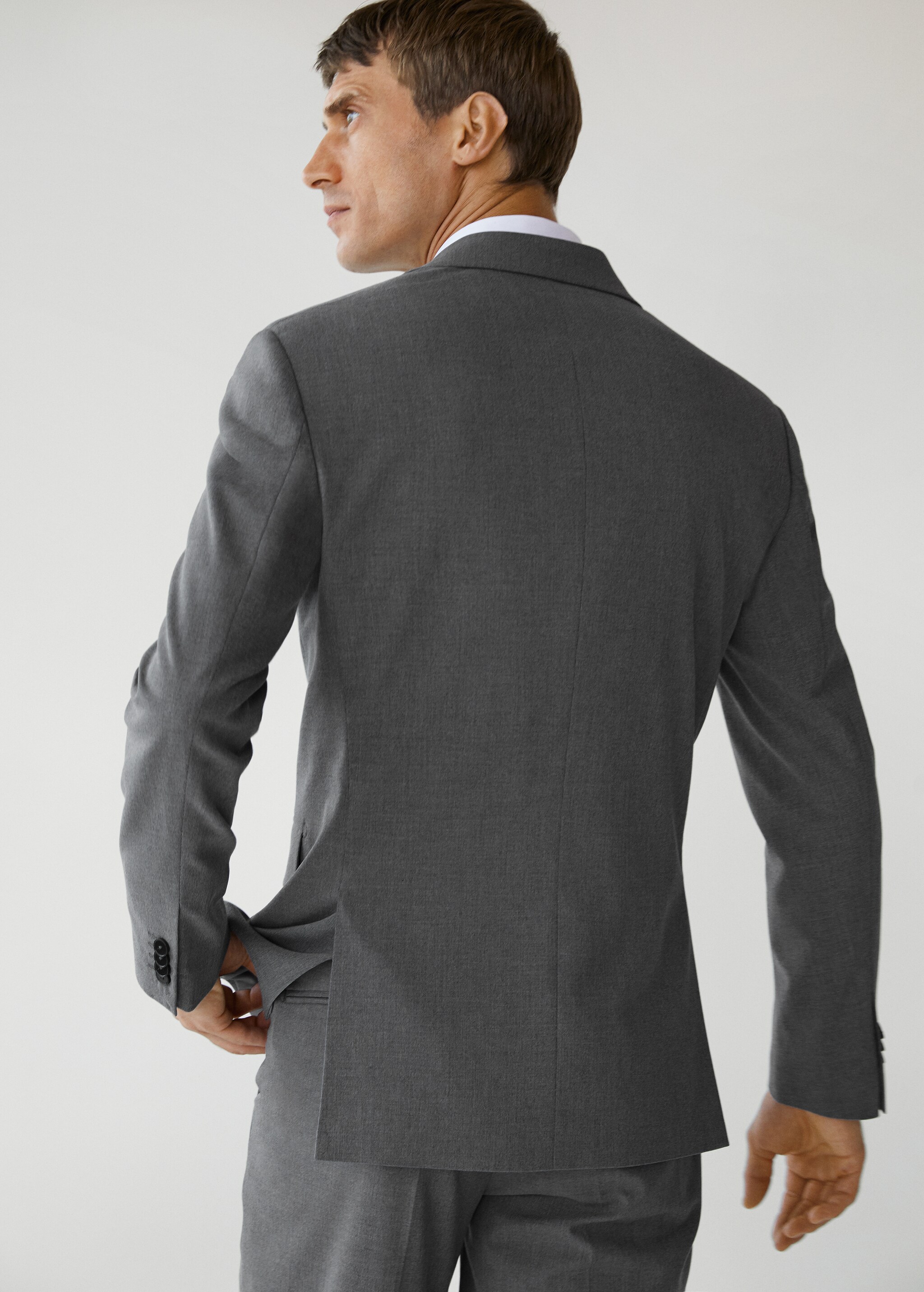 Mikrostrukturált slim fit öltönyzakó - A termék adatai 3