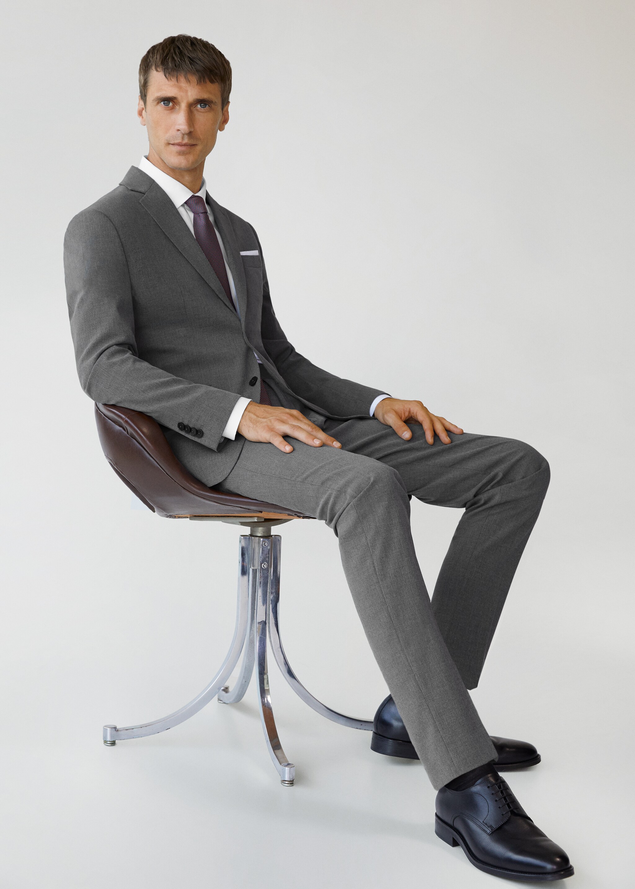 Mikrostrukturált slim fit öltönyzakó - A termék adatai 5