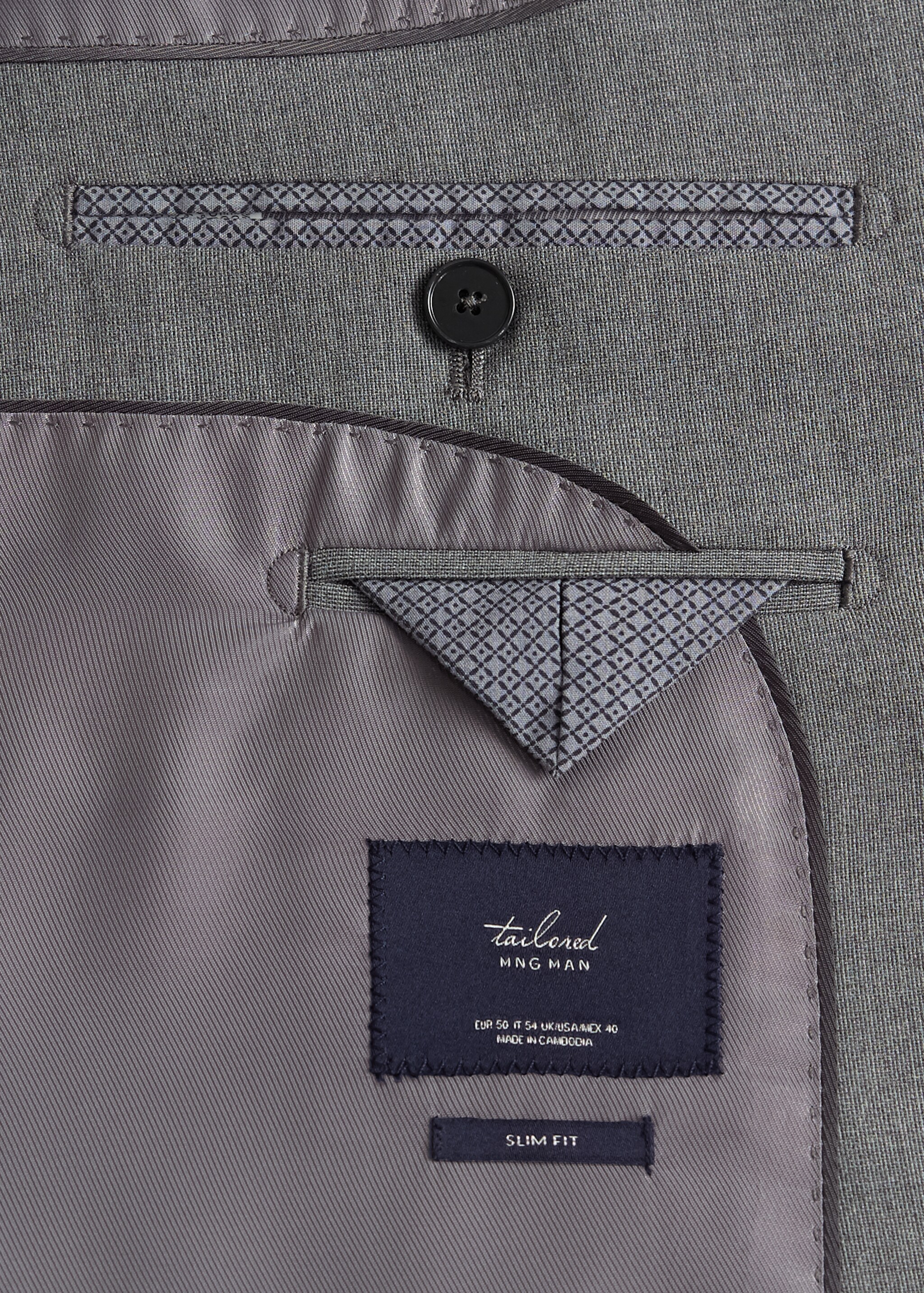 Mikrostrukturált slim fit öltönyzakó - A termék adatai 8