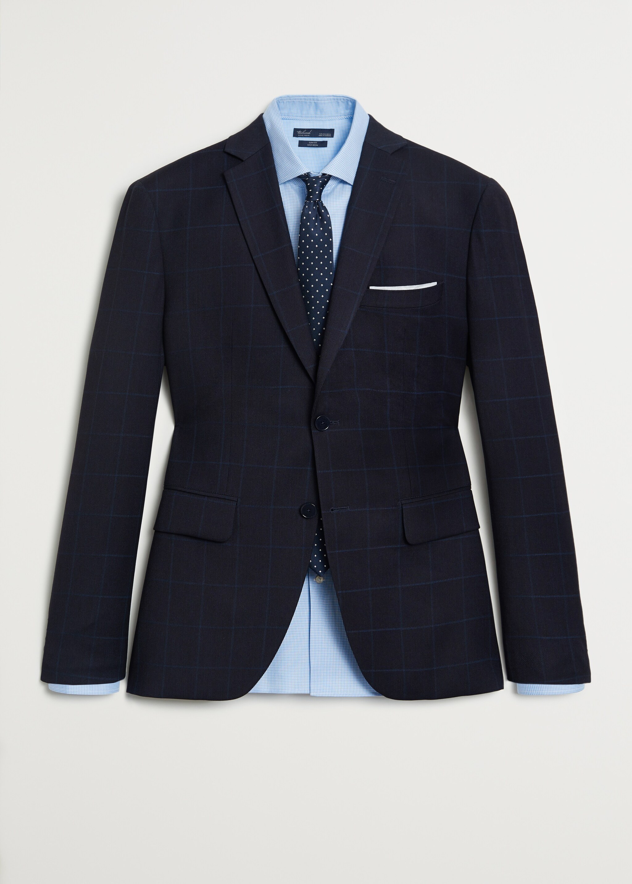 Oblekové sako slim fit s kostkou - Zboží bez modelu