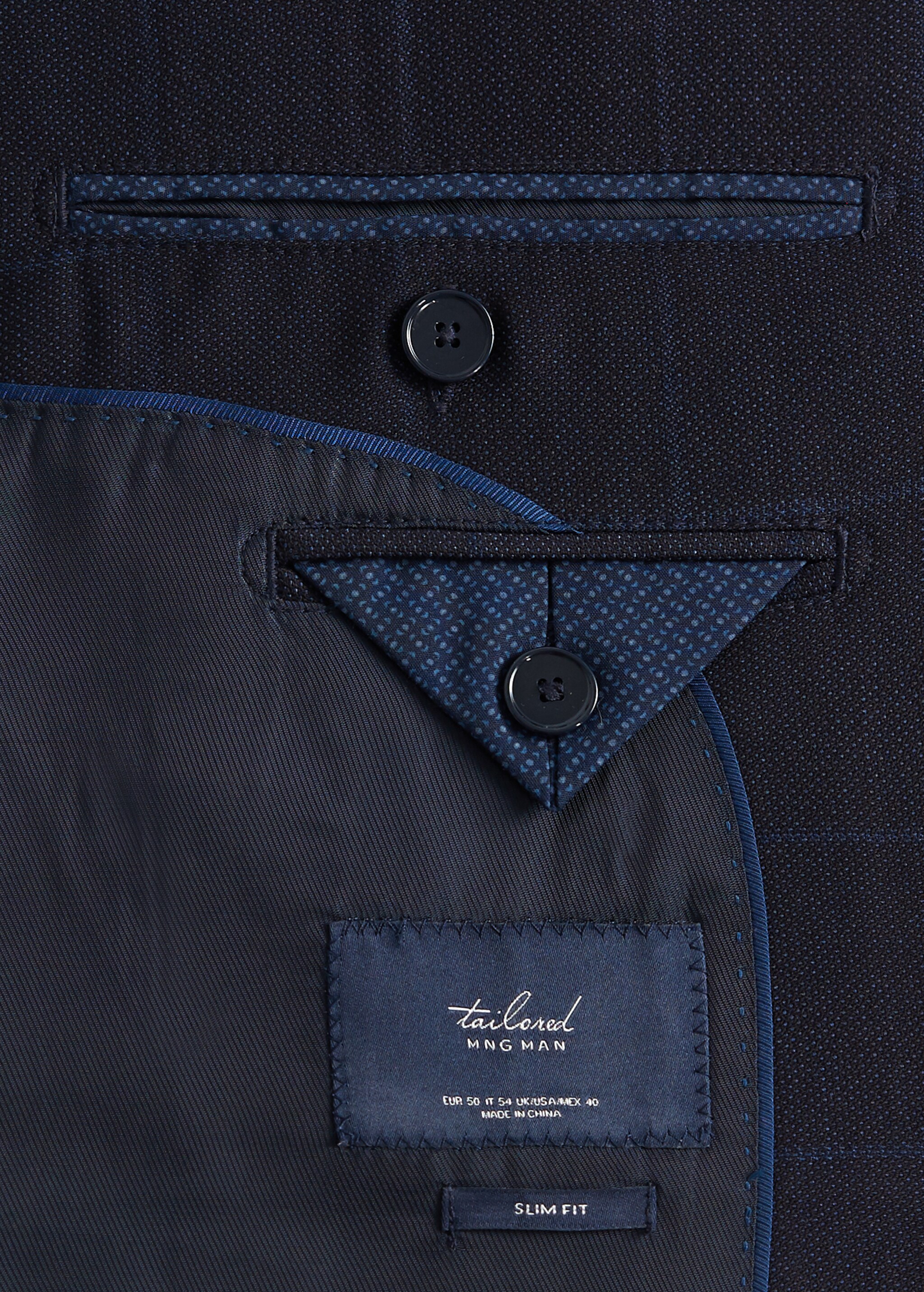 Oblekové sako slim fit s kostkou - Detail zboží 8