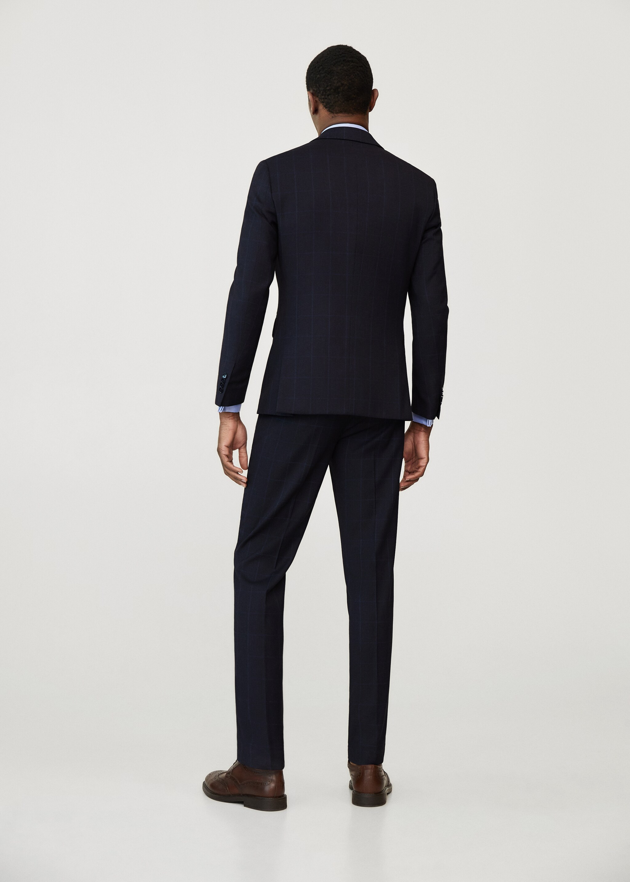 Oblekové sako slim fit s kostkou - Zadní strana zboží