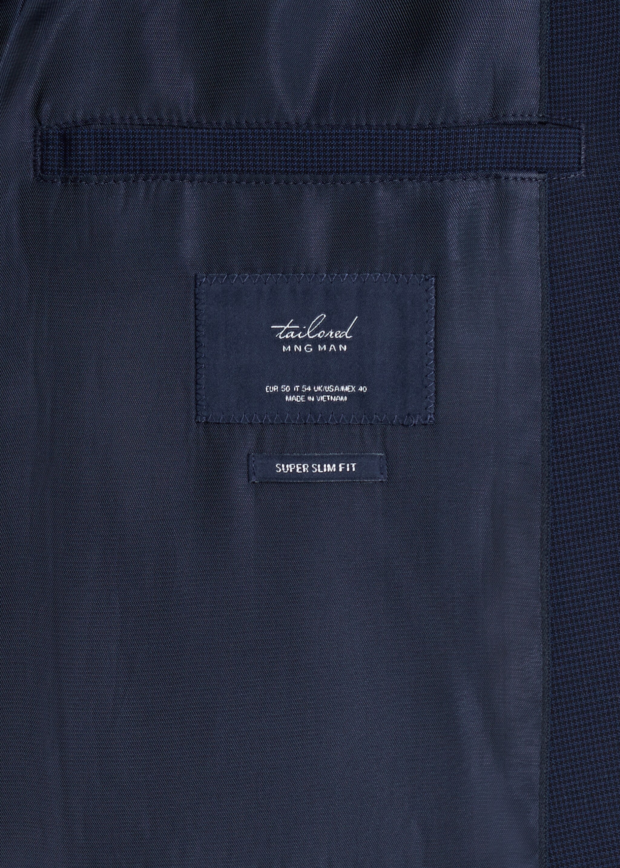 Oblekové sako super slim fit s mikro strukturou - Detail zboží 8