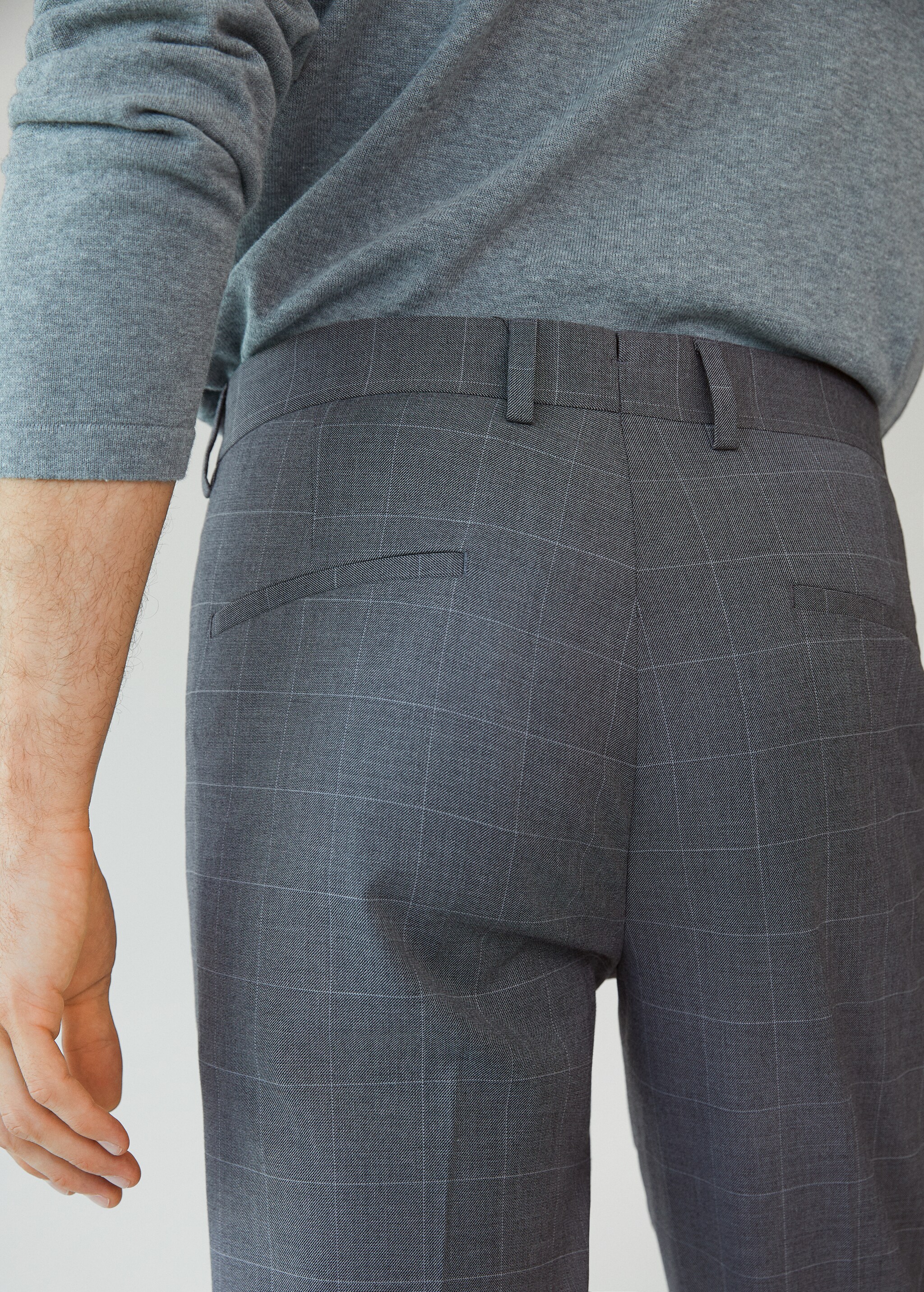 Pantalón traje super slim fit cuadros - Detalle del artículo 2