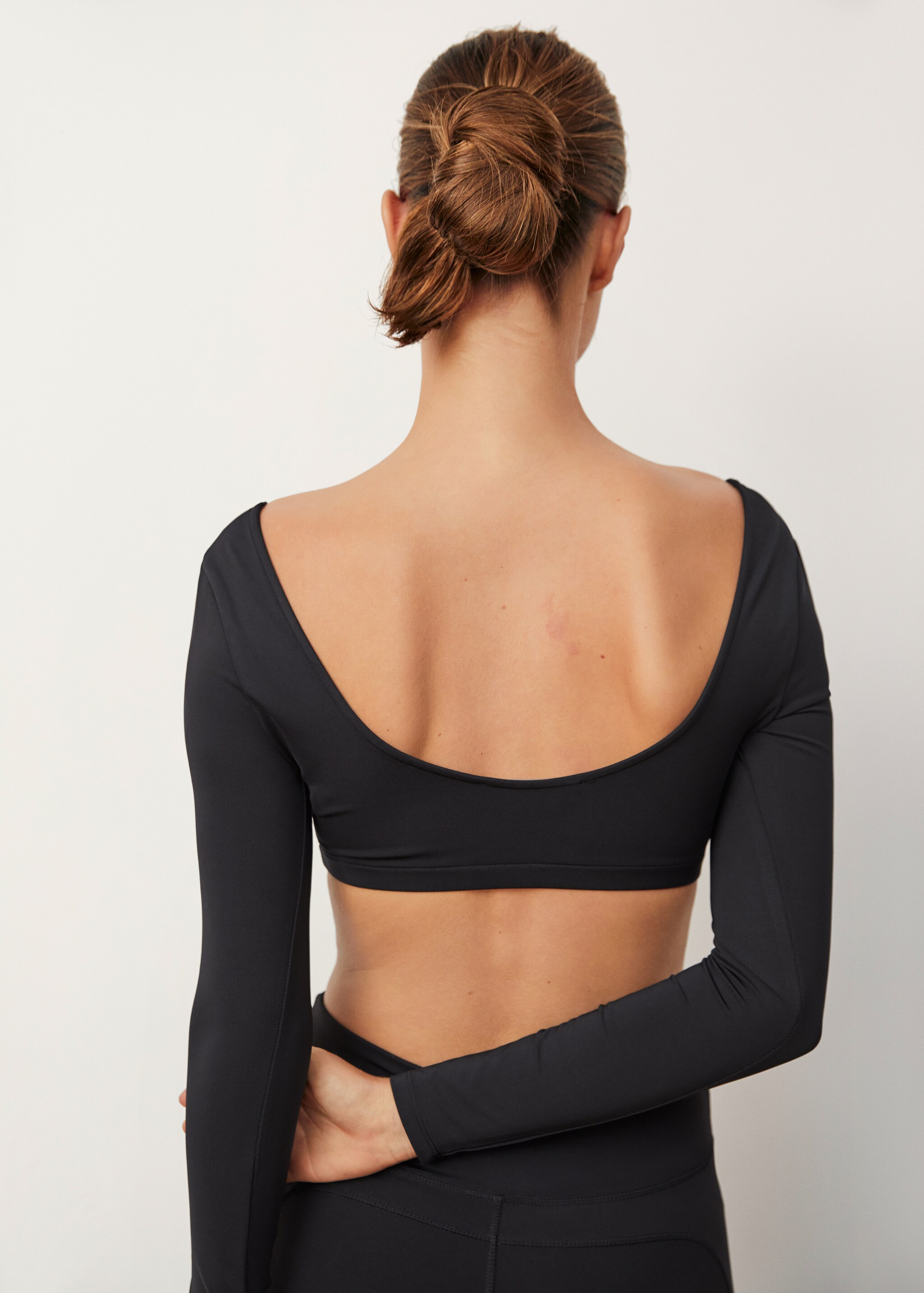 Crop top s dlouhým rukávem - Zadní strana zboží