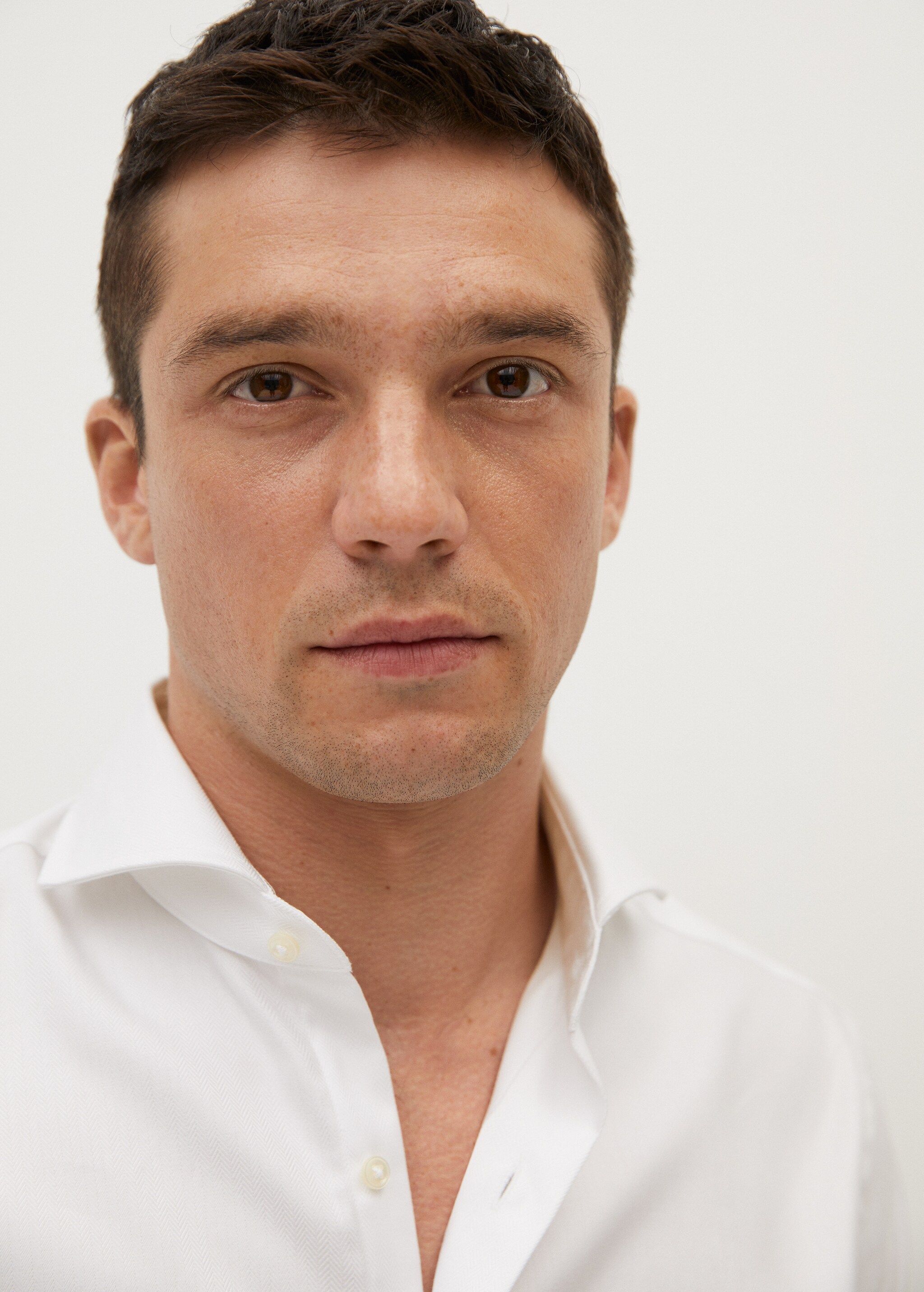 Slim fit cotton suit shirt - Details of the article 3