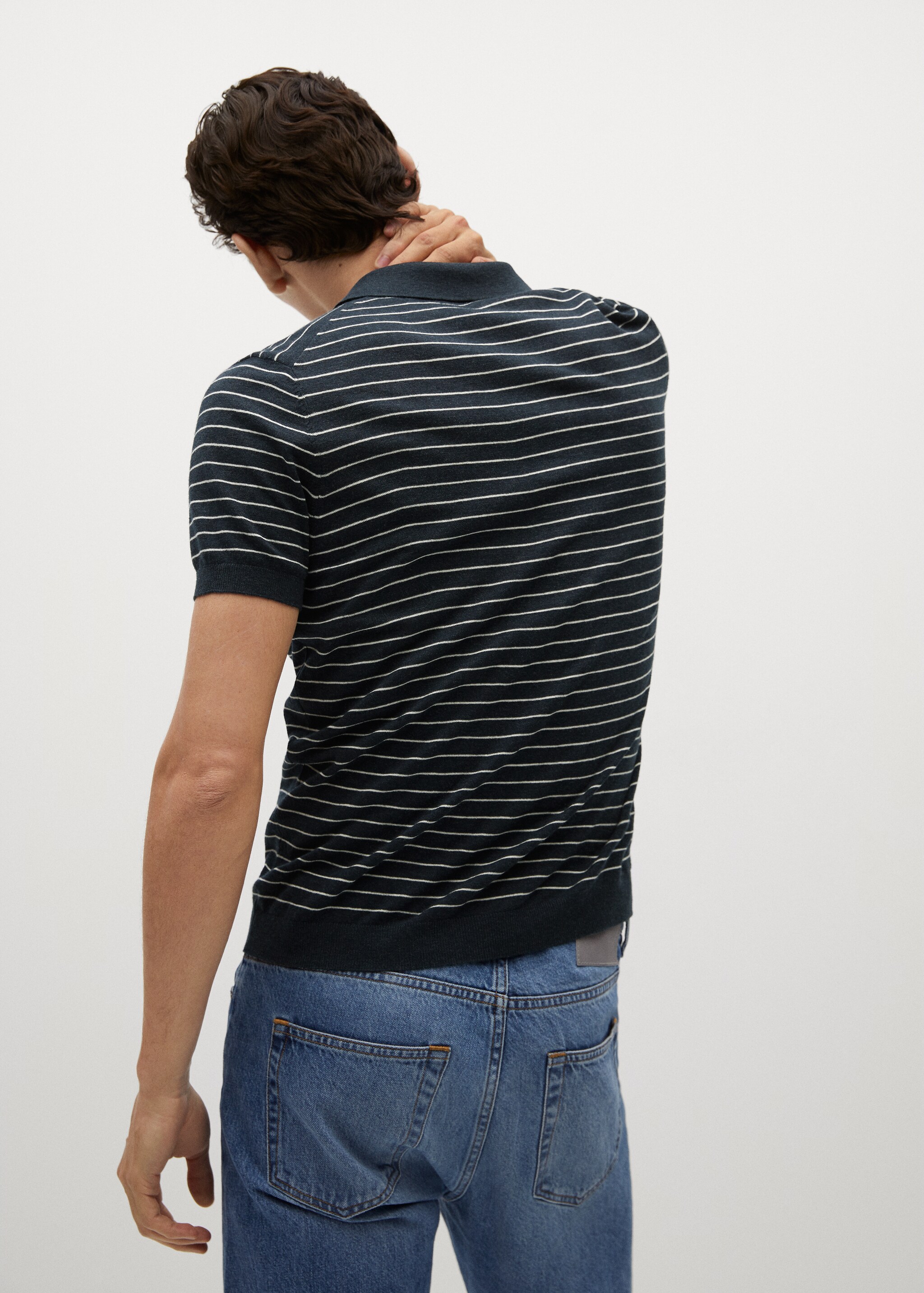 Polo punto algodón lino - Reverso del artículo