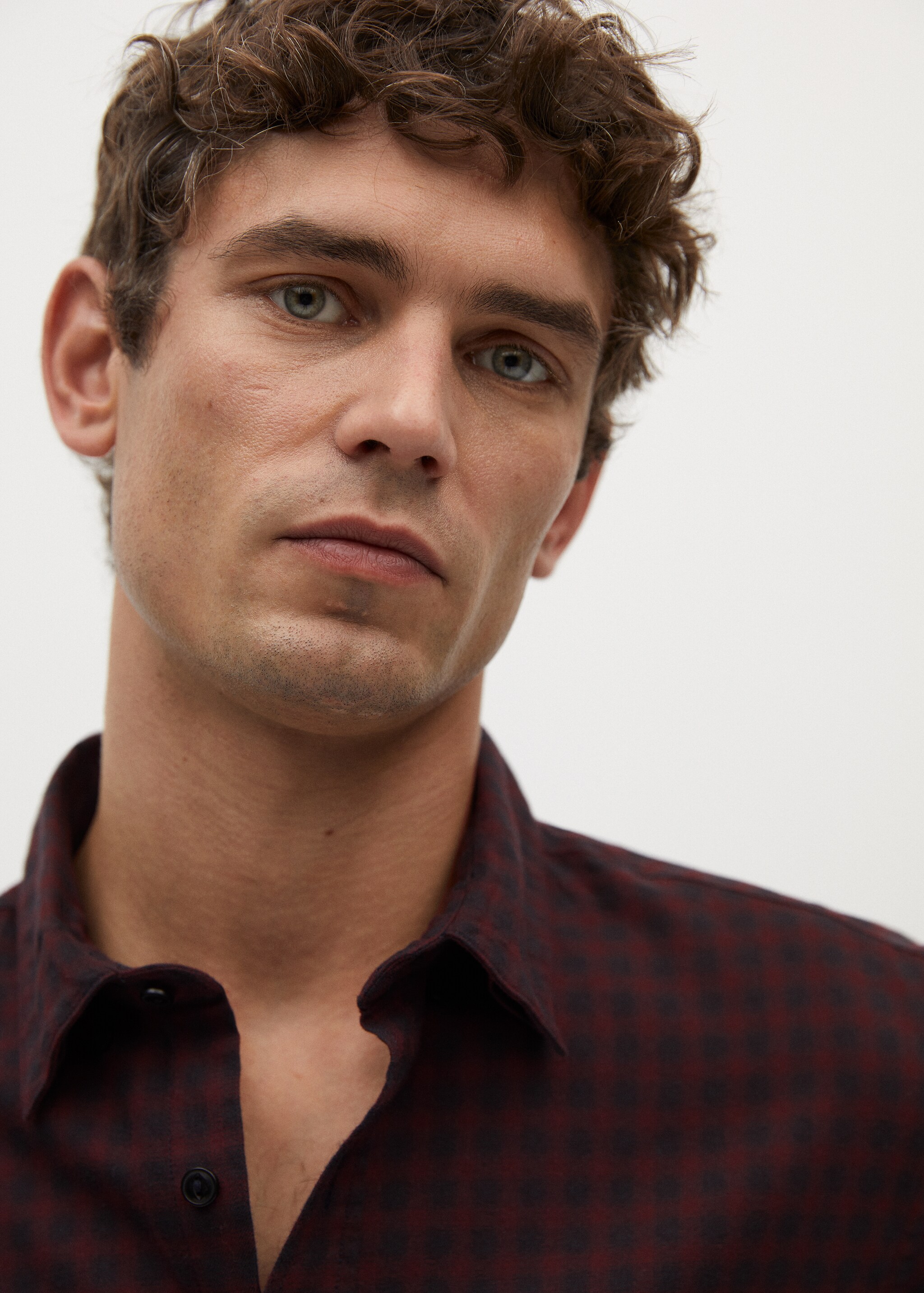 Camisa regular fit franela cuadros - Detalle del artículo 2
