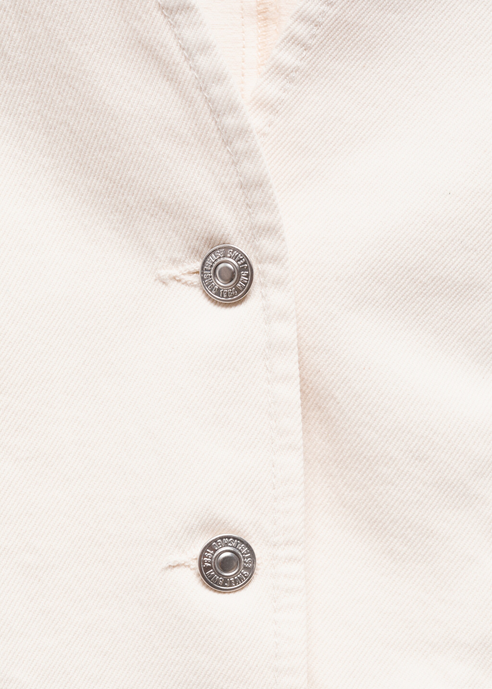 Buttoned denim vest - Details of the article 8, Off White. Ref: 87137138-00.