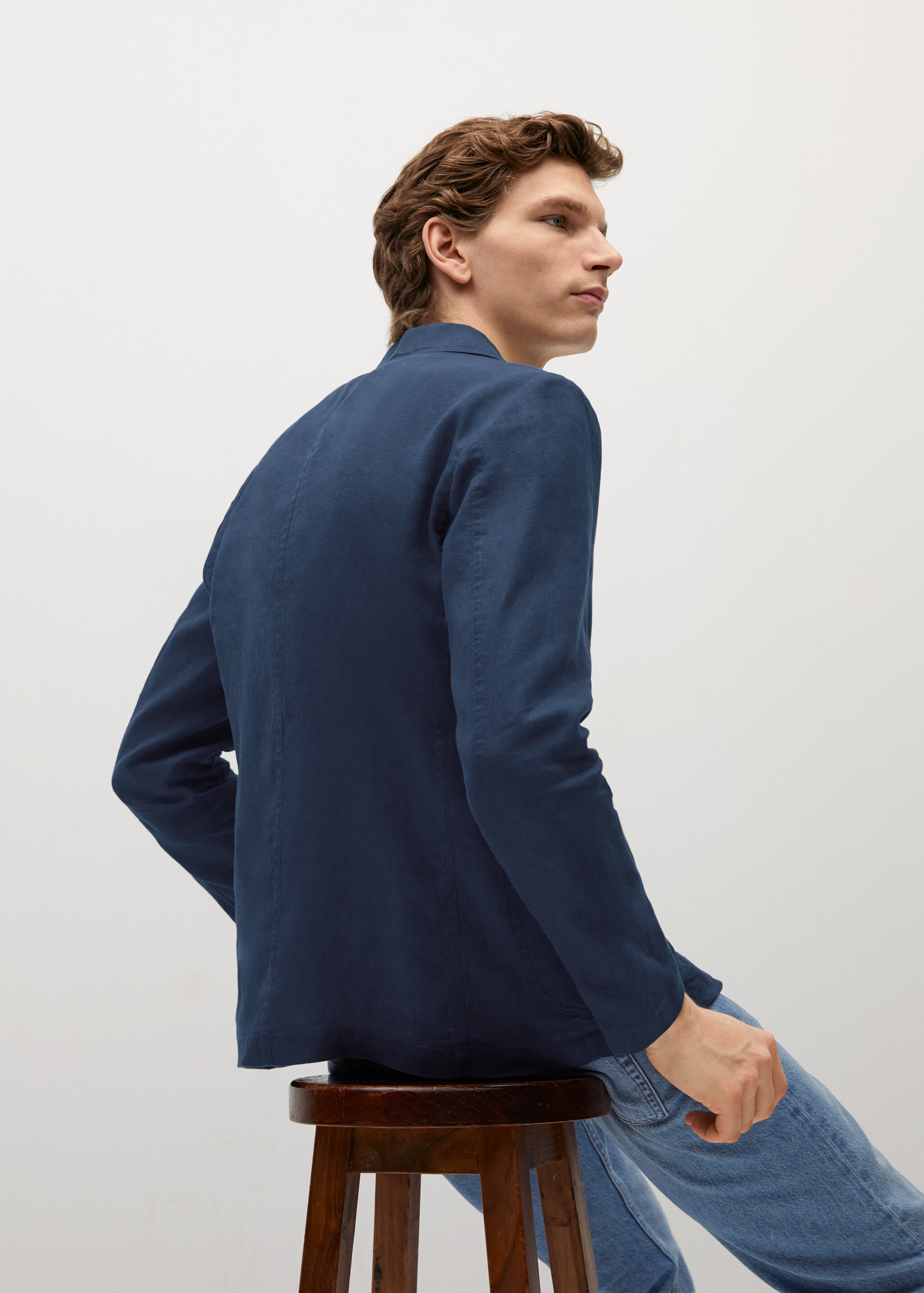 Americana slim fit 100% lino - Reverso del artículo
