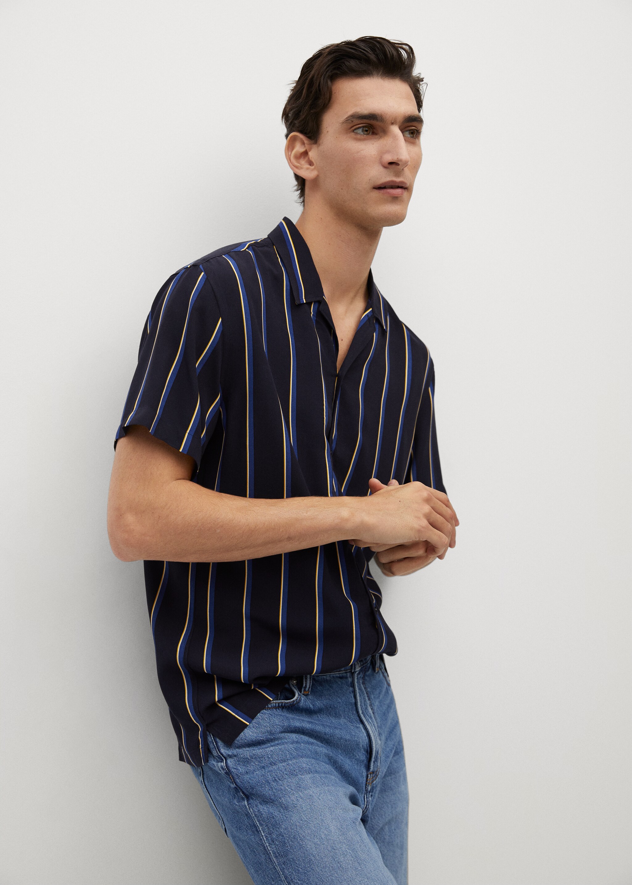 Fluid striped regular-fit shirt - Medium plane