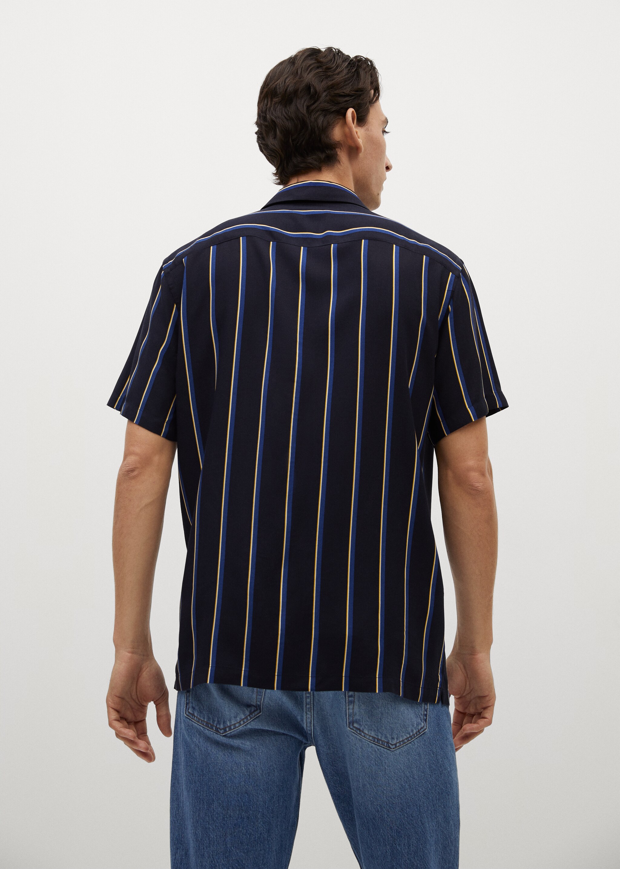 Fluid striped regular-fit shirt - Reverse of the article