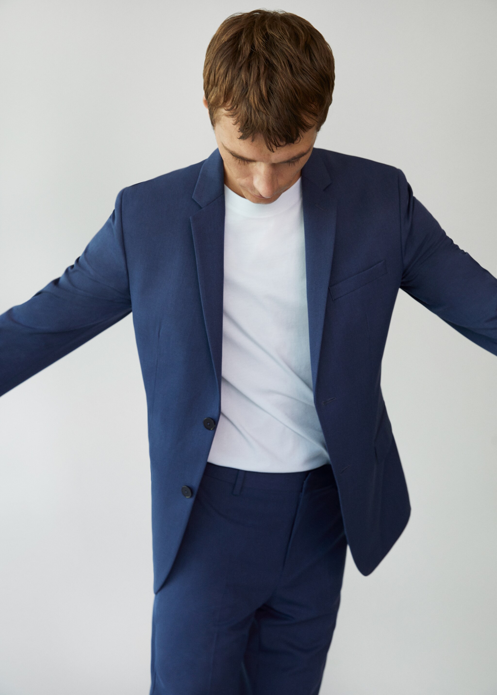Oblekové sako super slim fit - Náhled ve středové rovině