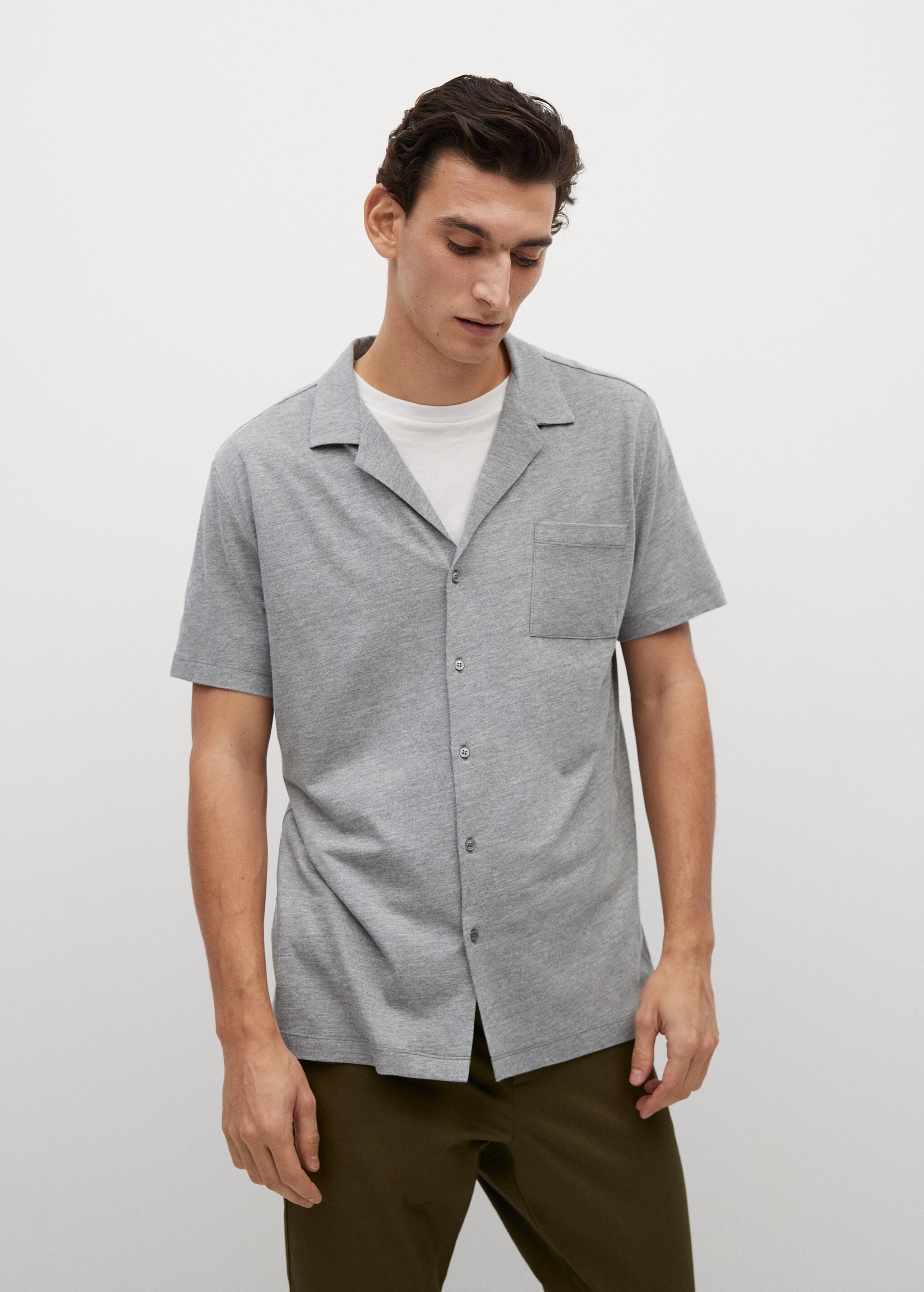 Cotton knit shirt - Medium plane