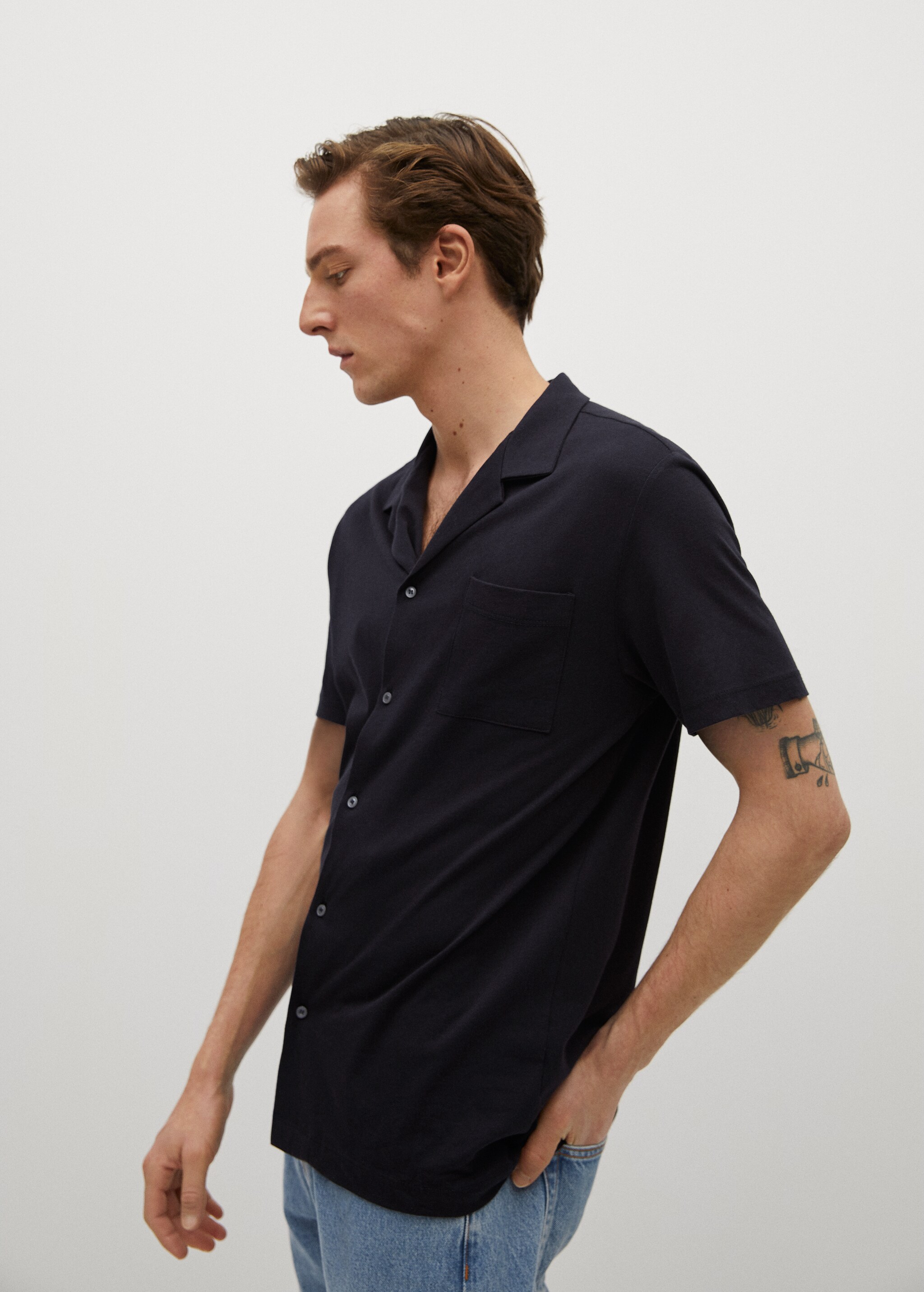 Cotton knit shirt - Details of the article 3