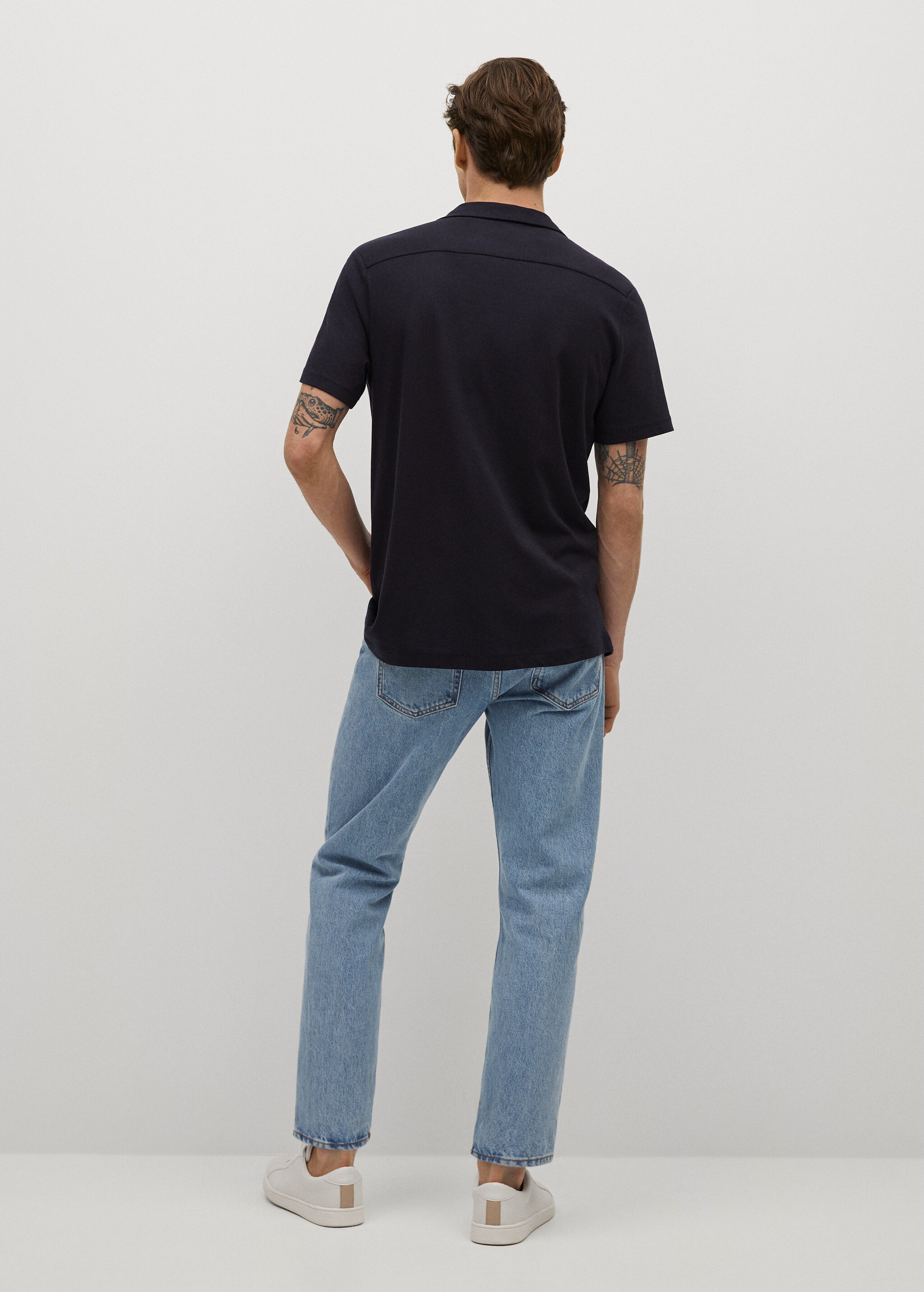 Cotton knit shirt - Reverse of the article