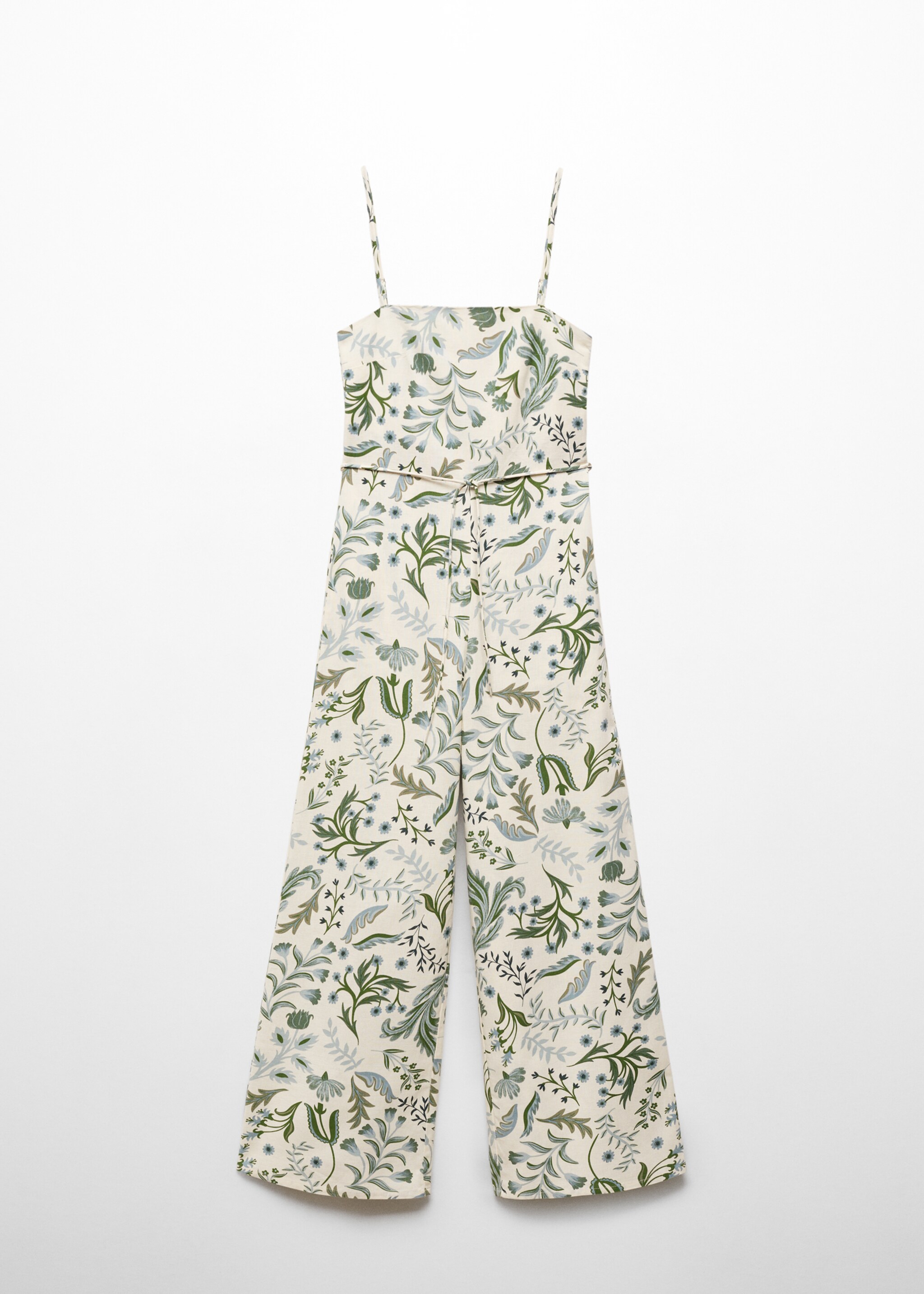 Printed jumpsuit with bow - Article without model, Ecru. Ref: 87168641-00.