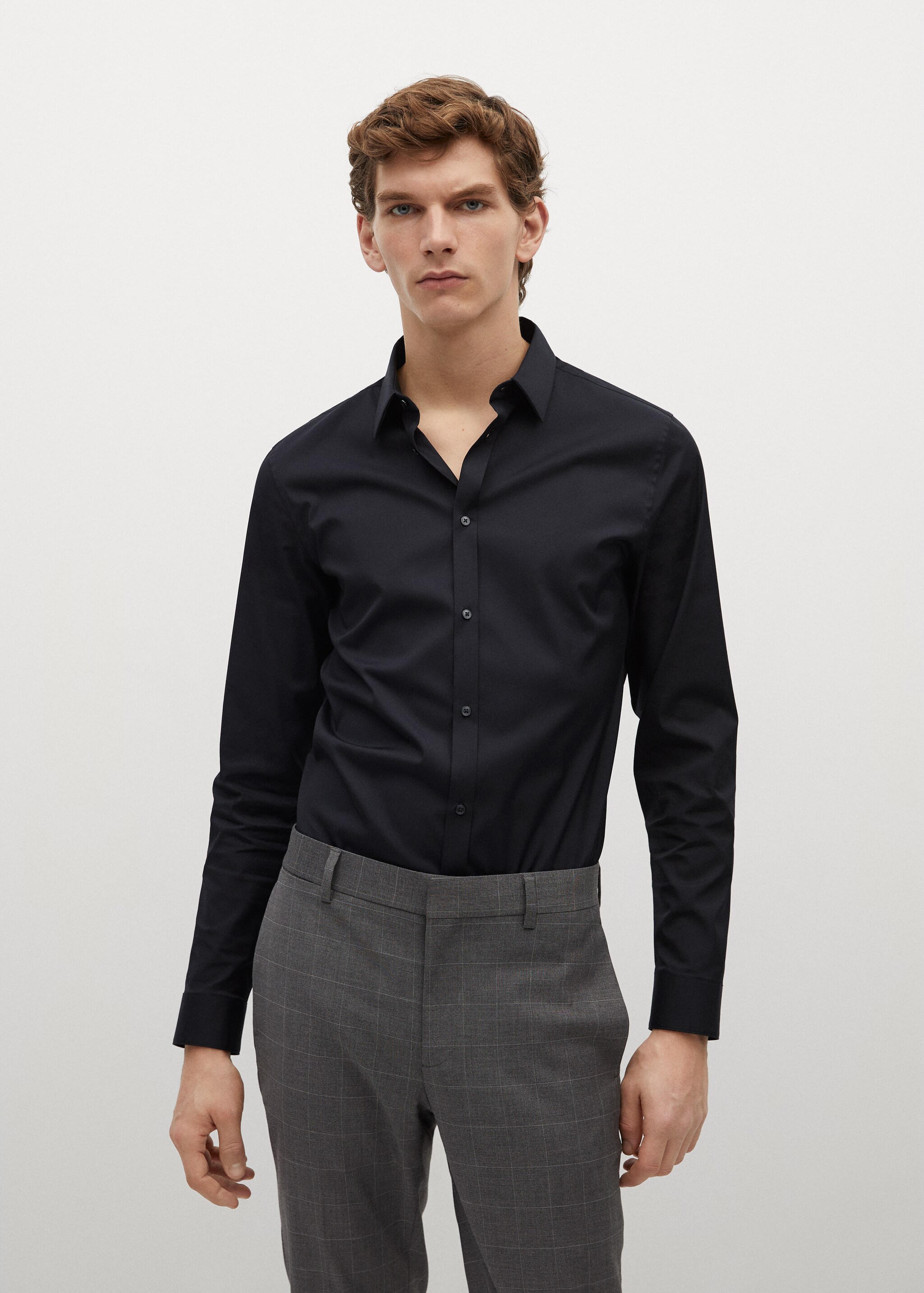 Obleková košile super slim fit ze strečové bavlny - Náhled ve středové rovině