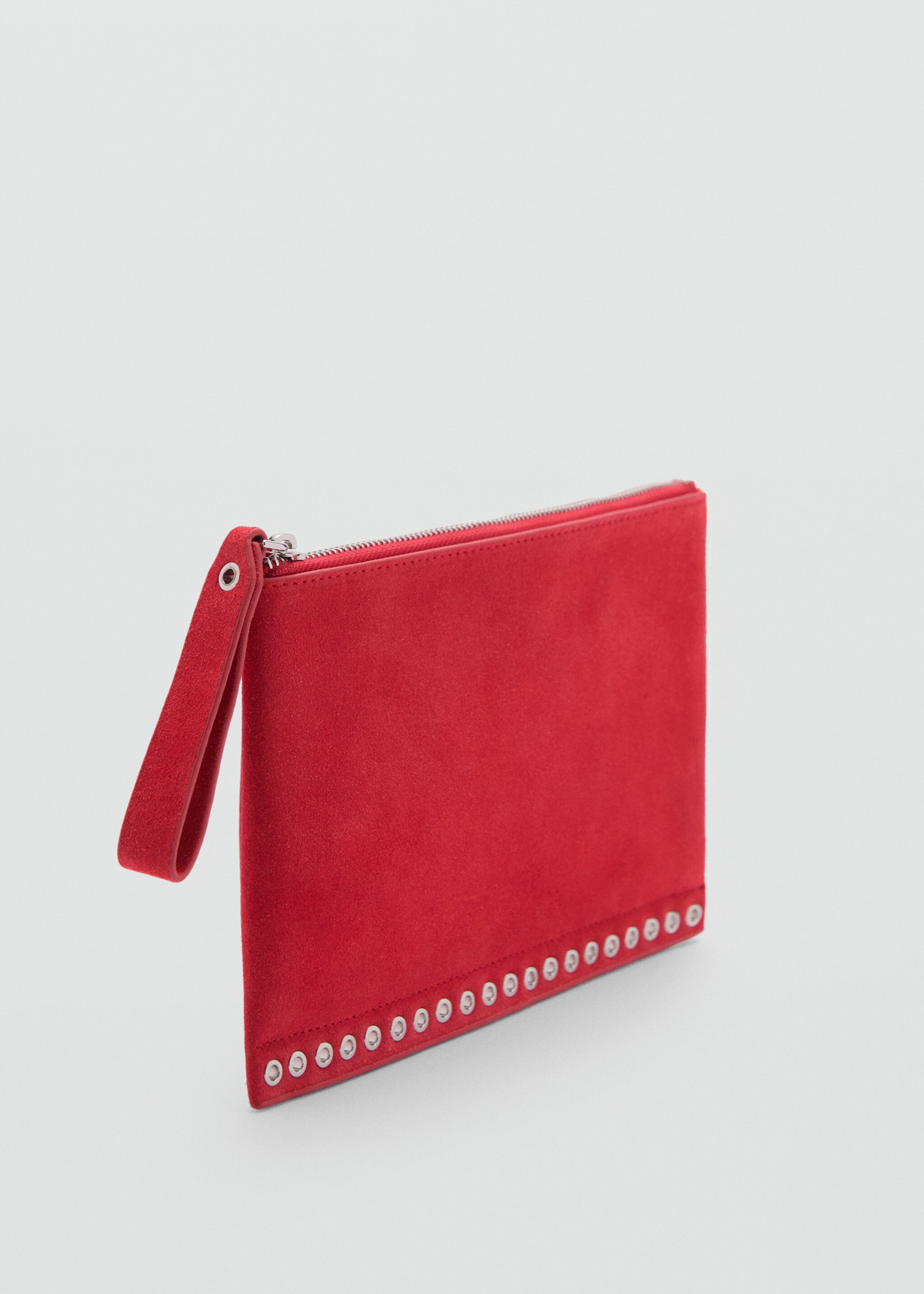 Custodia laptop fustellata pelle scamosciata - Piano medio, Rosso. Ref: 87174089-00.