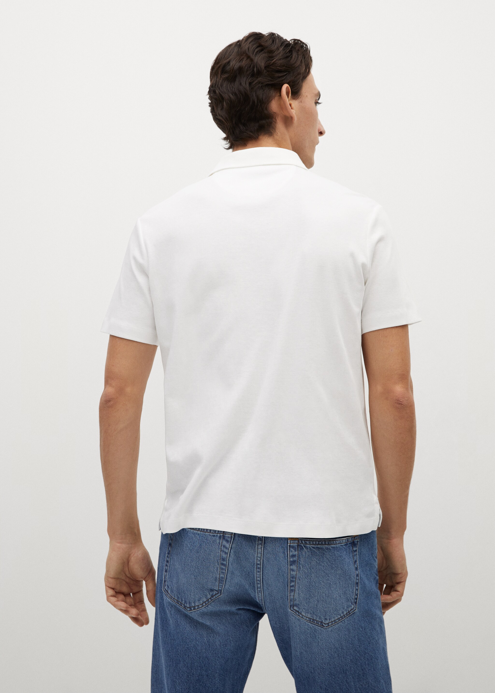Basic katoenen polo - Achterkant van het artikel