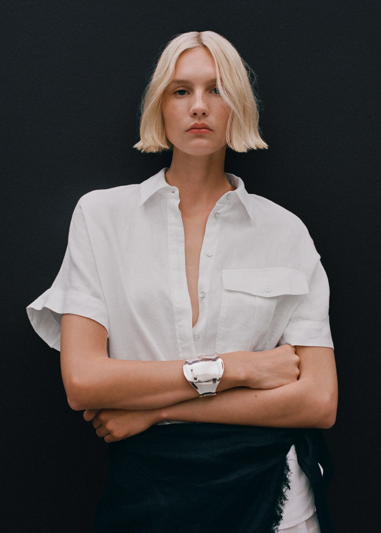 Pocket linen shirt - Details of the article 6