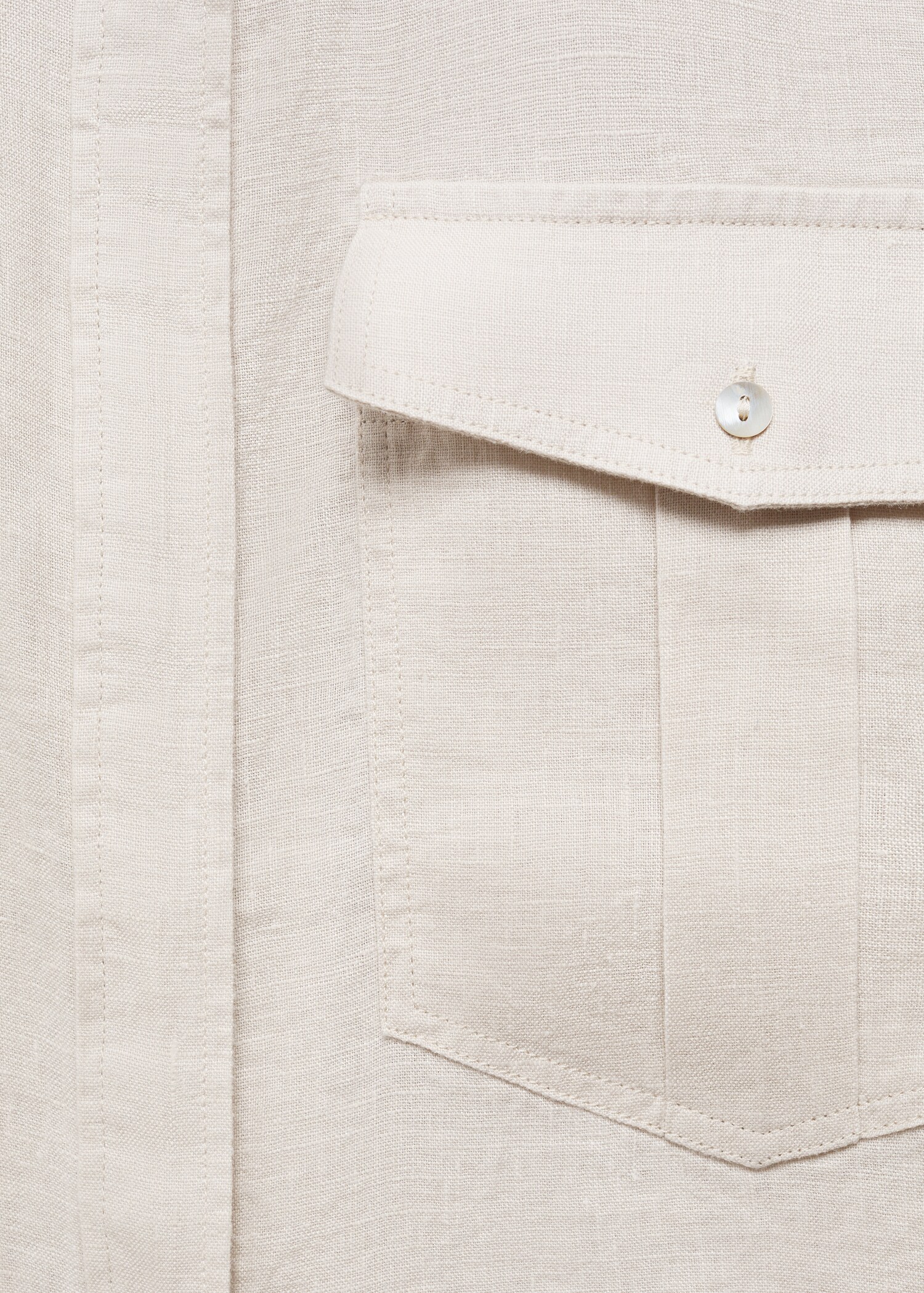 Pocket linen shirt - Details of the article 8