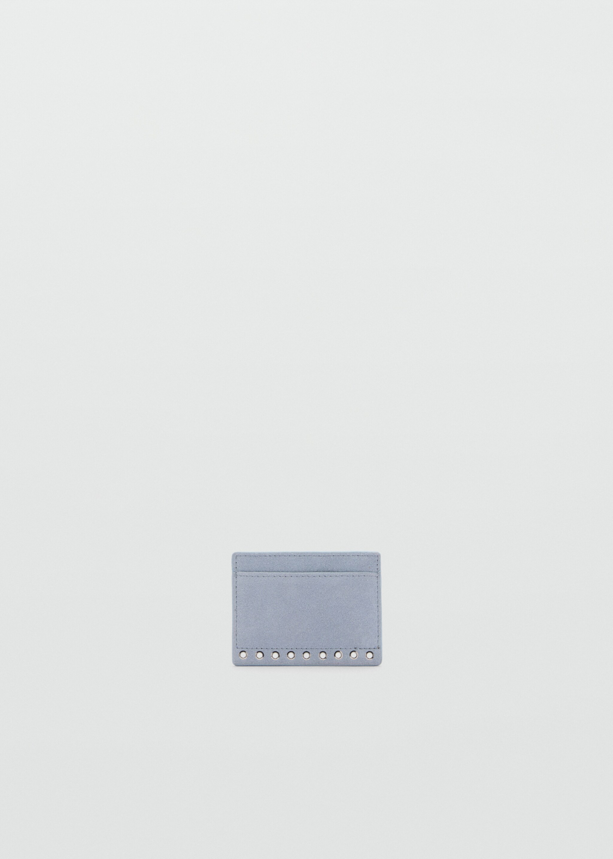 Suede die-cut card holder - Article without model, Sky Blue. Ref: 87184087-00.
