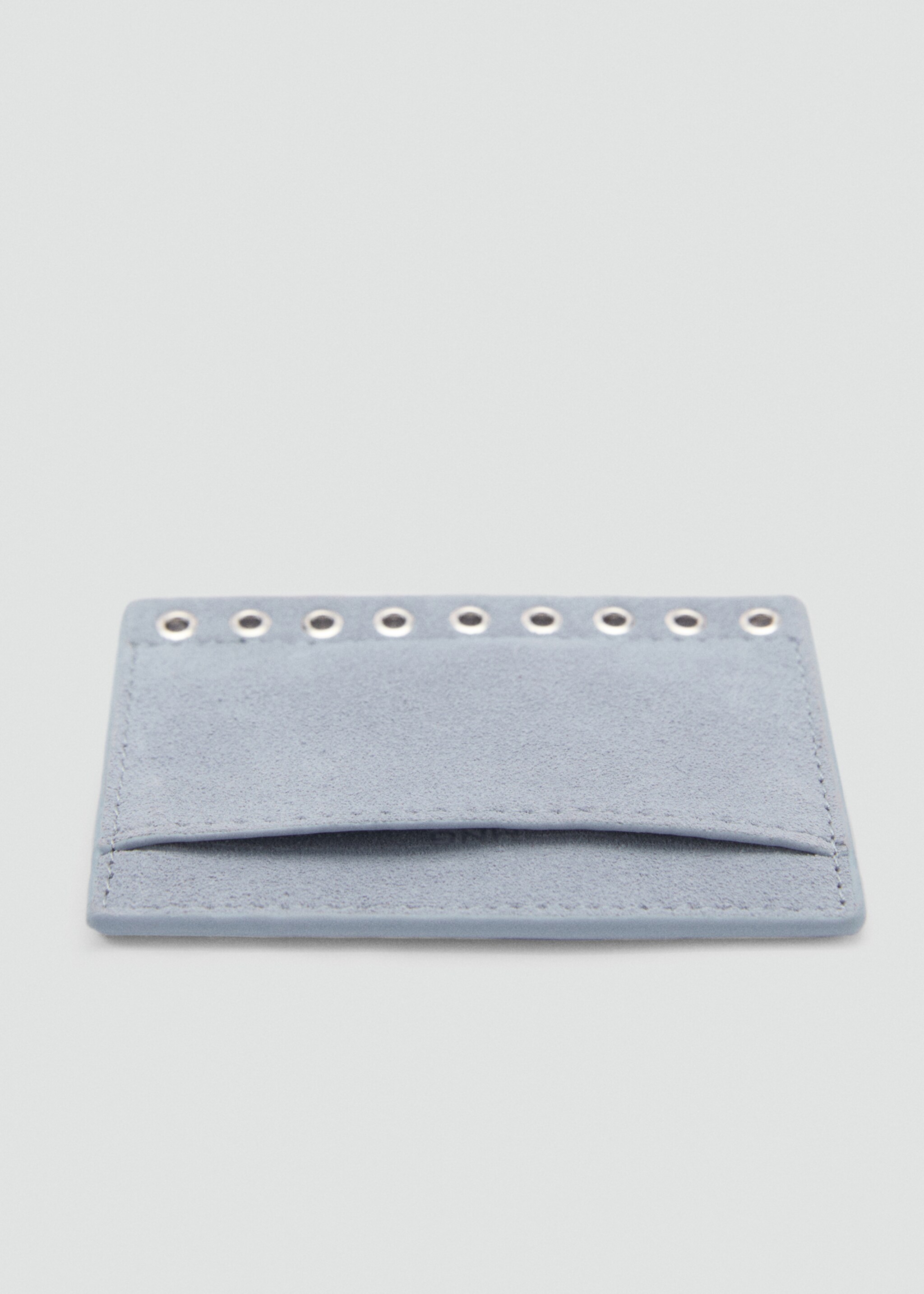 Suede die-cut card holder - Details of the article 1, Sky Blue. Ref: 87184087-00.