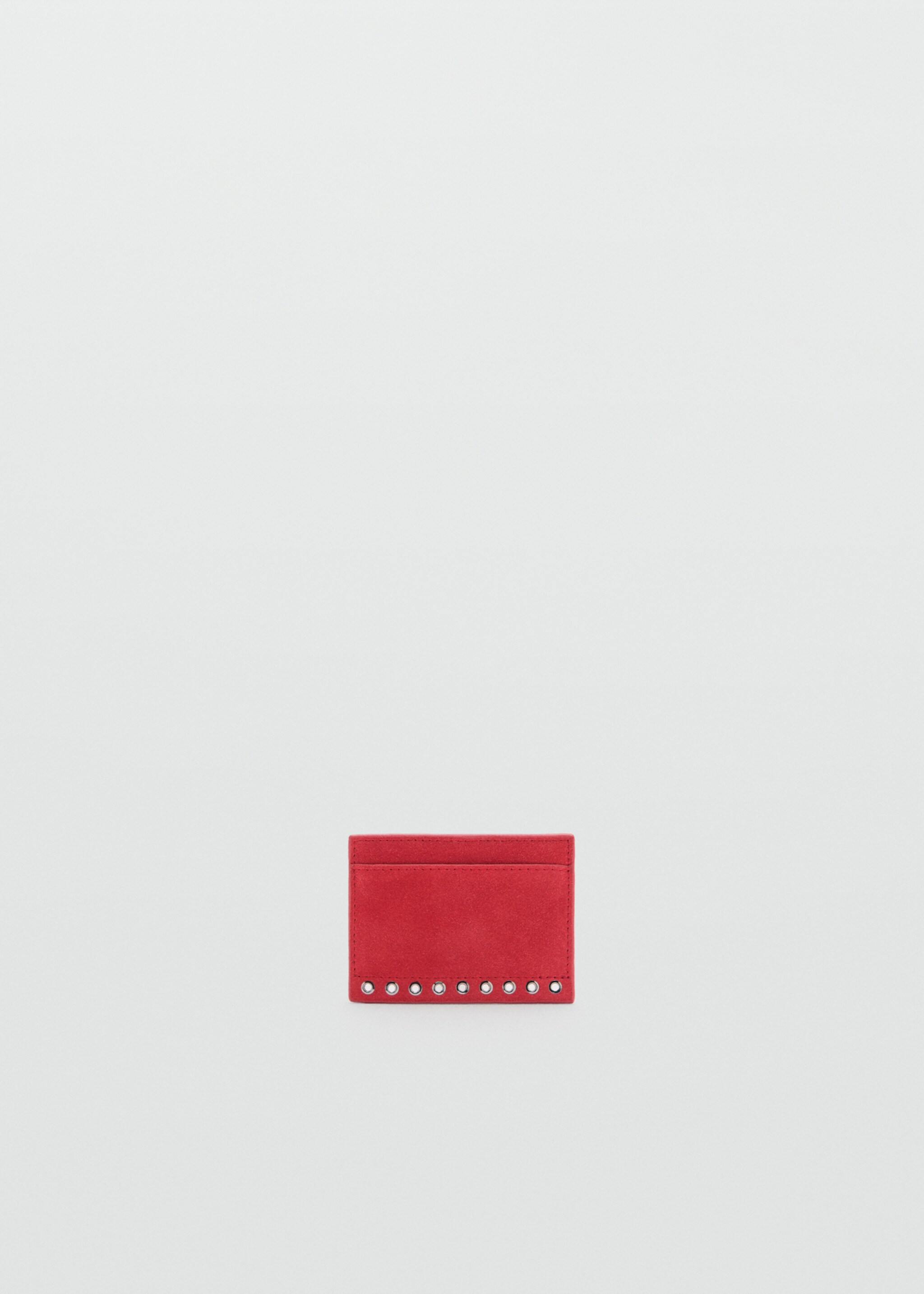 Suede die-cut card holder - Article without model, Red. Ref: 87184087-00.