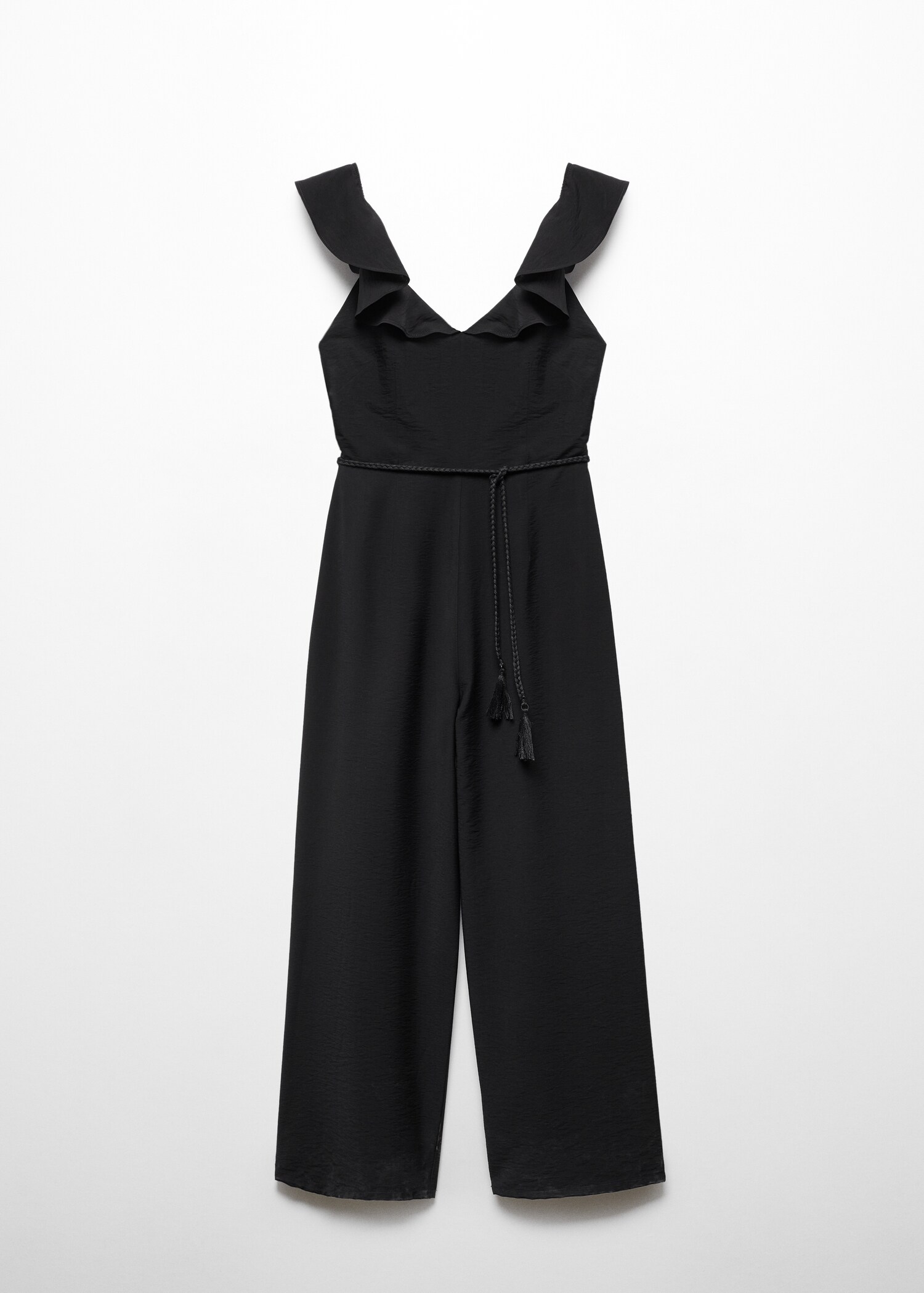 Long jumpsuit with tassel belt - Article without model