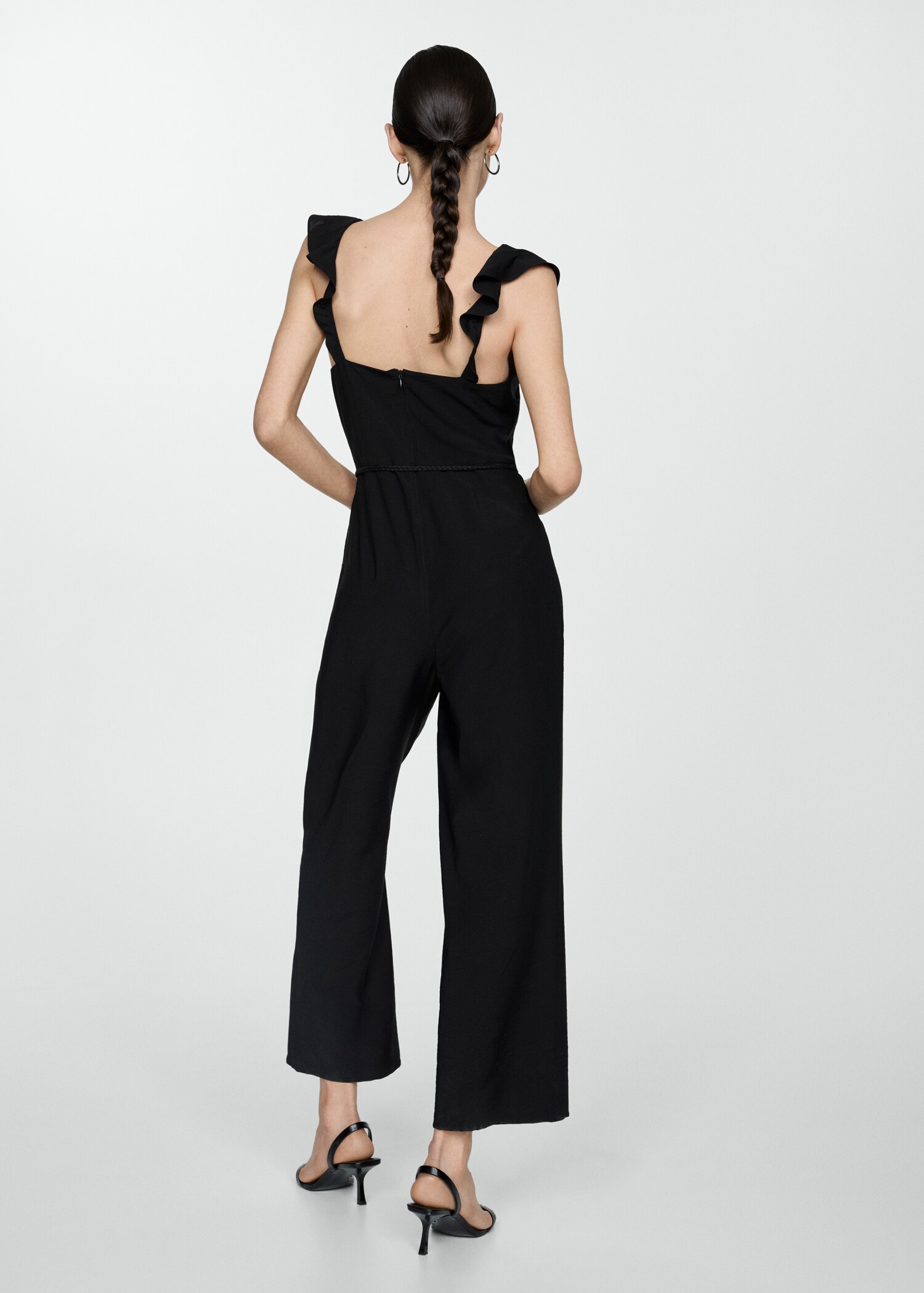 Long jumpsuit with tassel belt - Reverse of the article