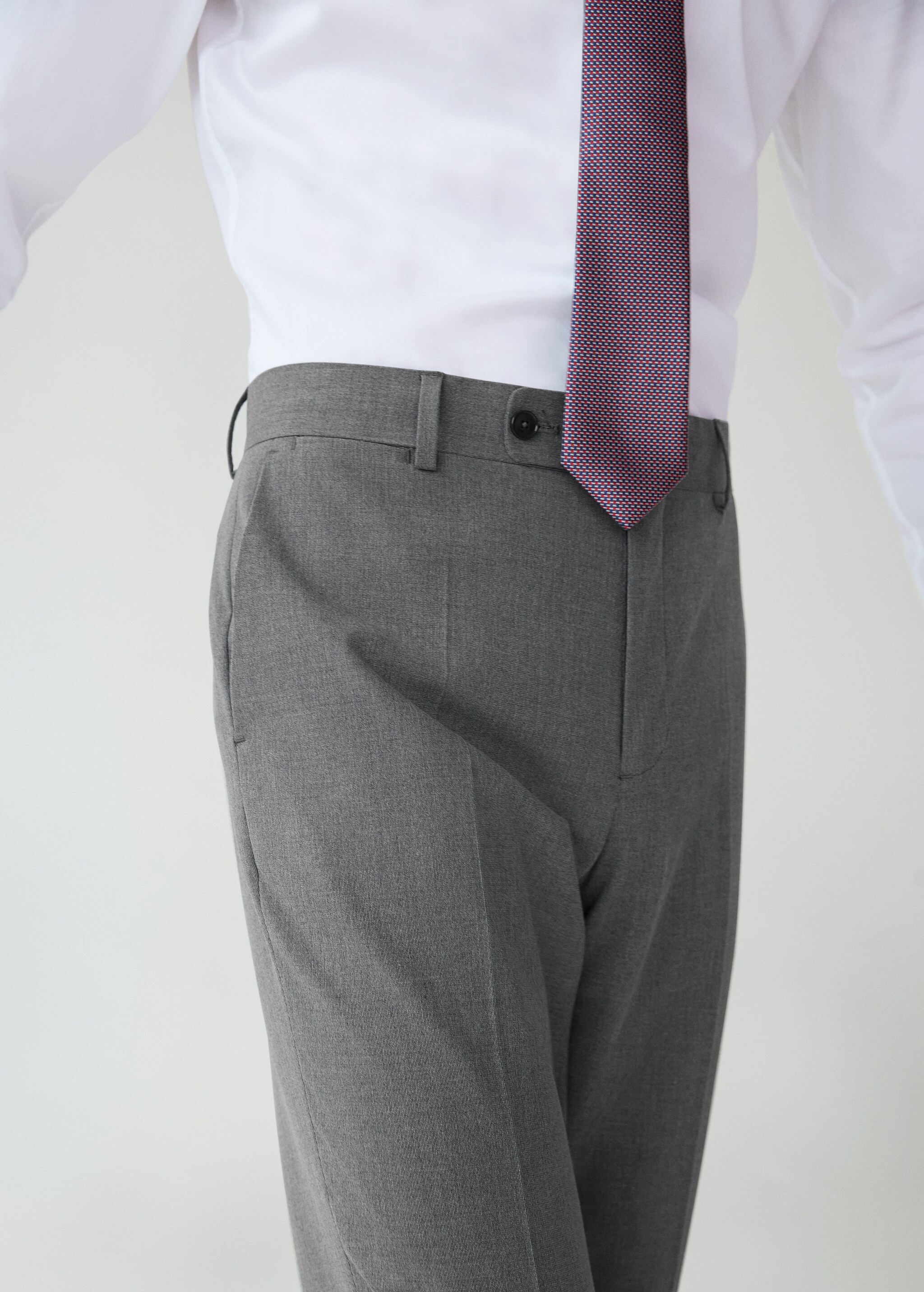 Oblekové kalhoty slim fit s mikro strukturou - Detail zboží 1