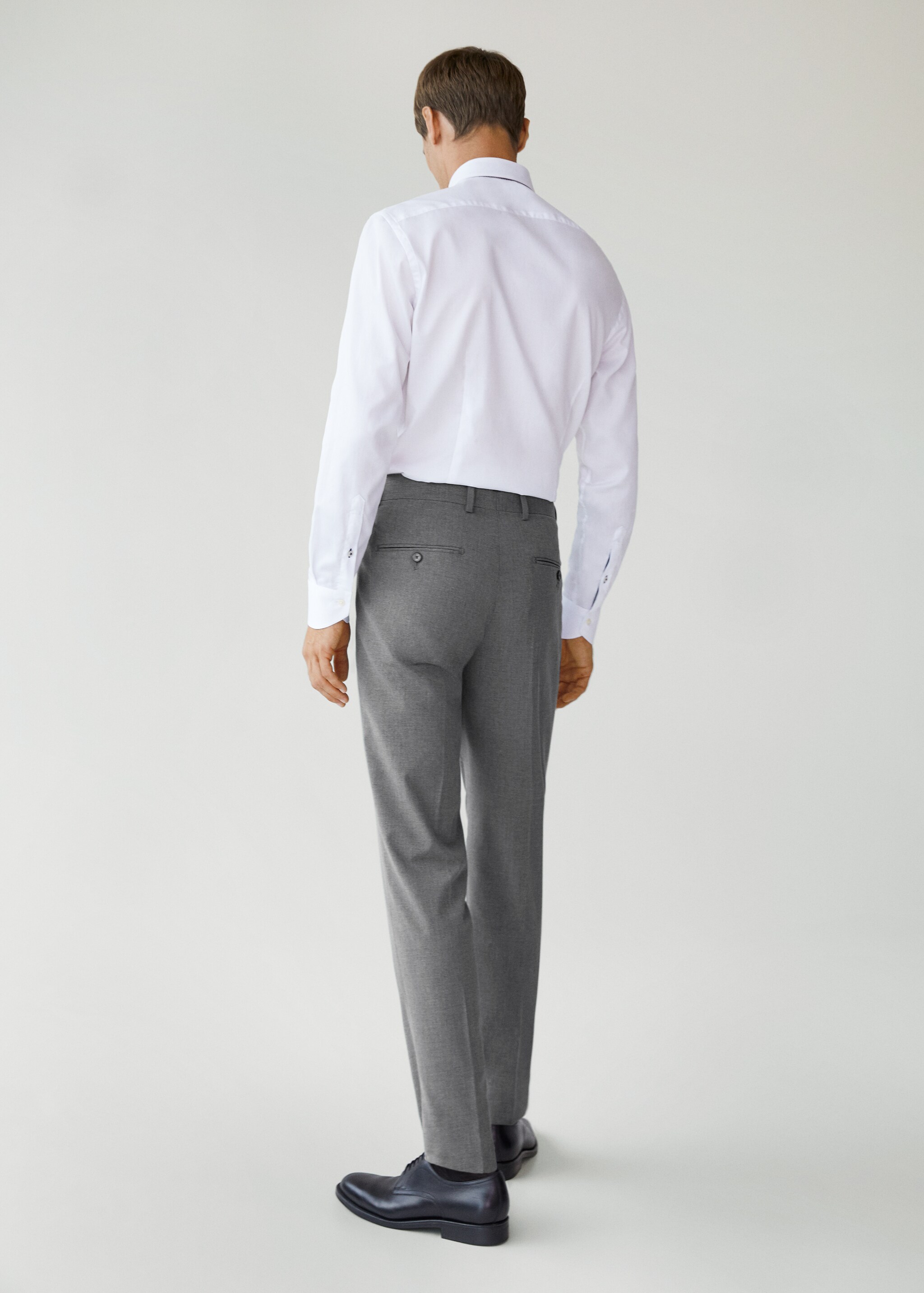 Oblekové kalhoty slim fit s mikro strukturou - Zadní strana zboží
