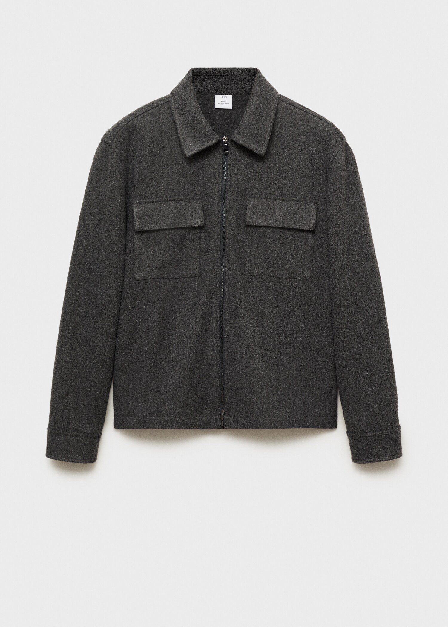 Regular-fit flannel jacket with pockets - Article without model