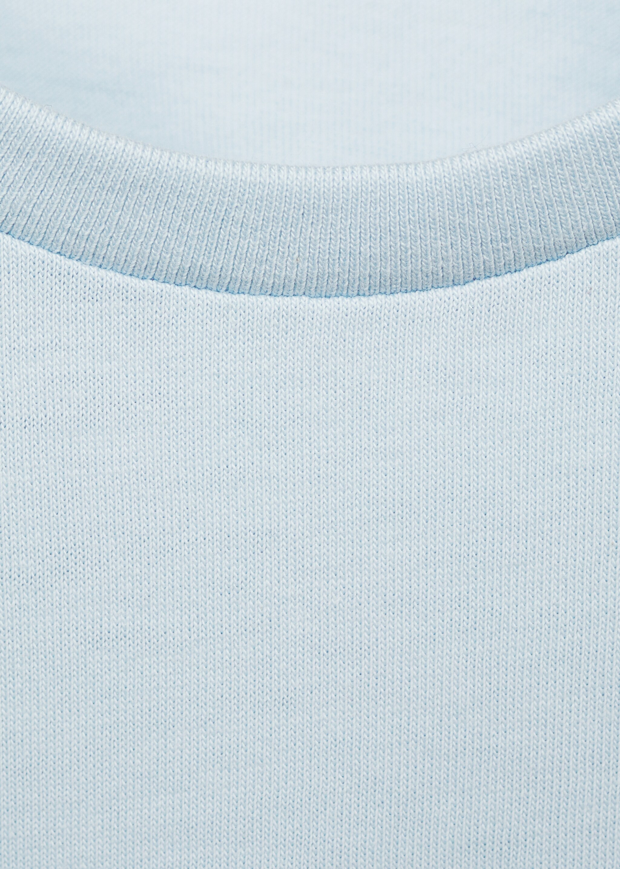 Printed cotton-blend T-shirt - Details of the article 7, Sky Blue. Ref: 87964802-00.