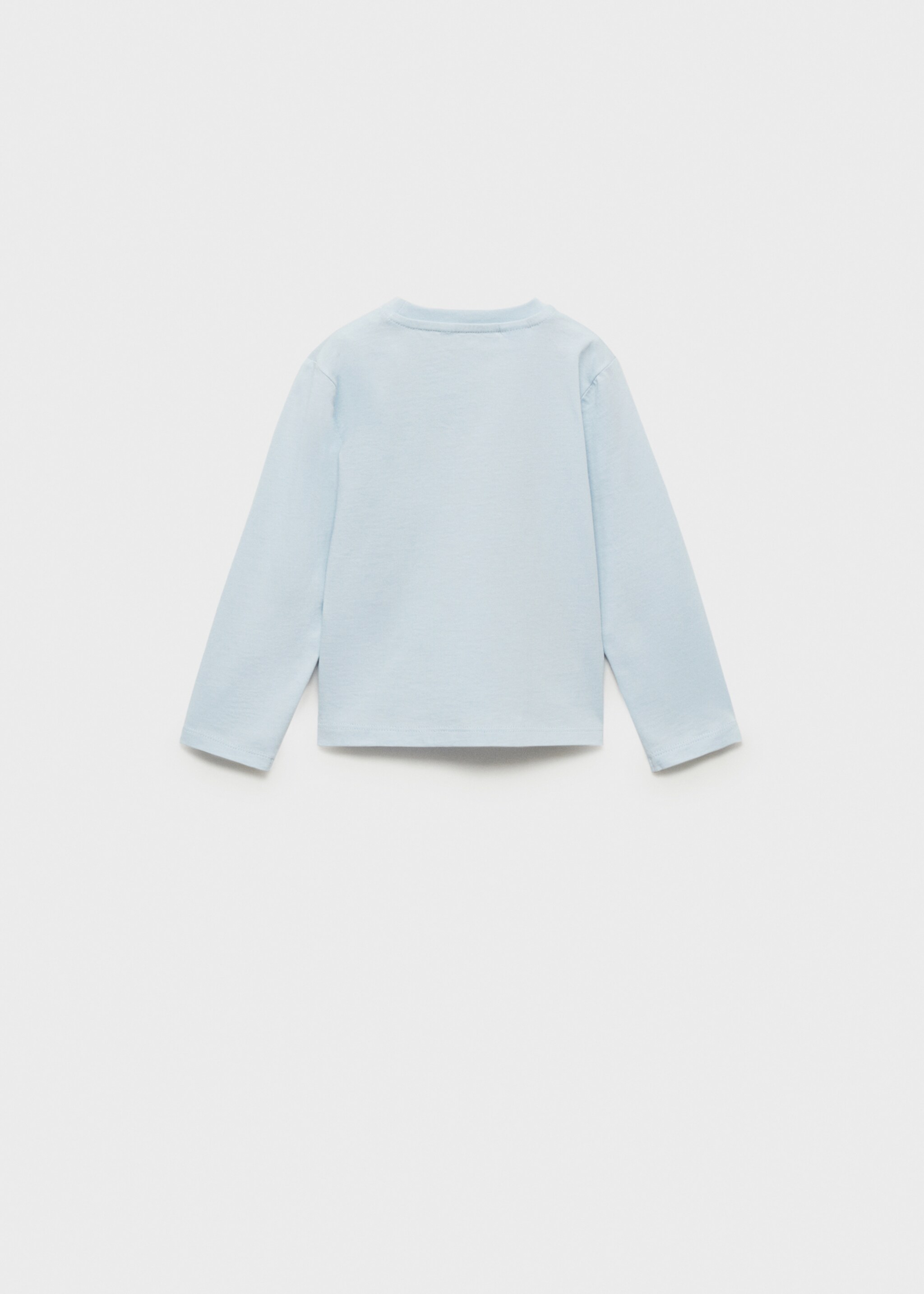 Printed cotton-blend T-shirt - Reverse of the article, Sky Blue. Ref: 87964802-00.